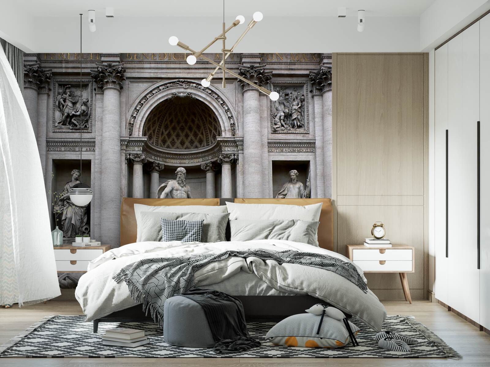 Fotobehang treves fontein beelden