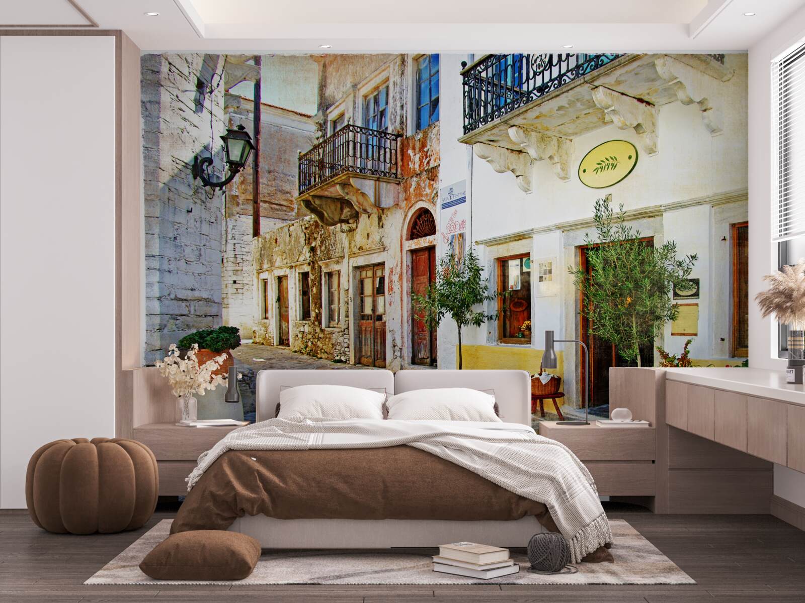 Fotobehang winkelen in de oude winkelstraat