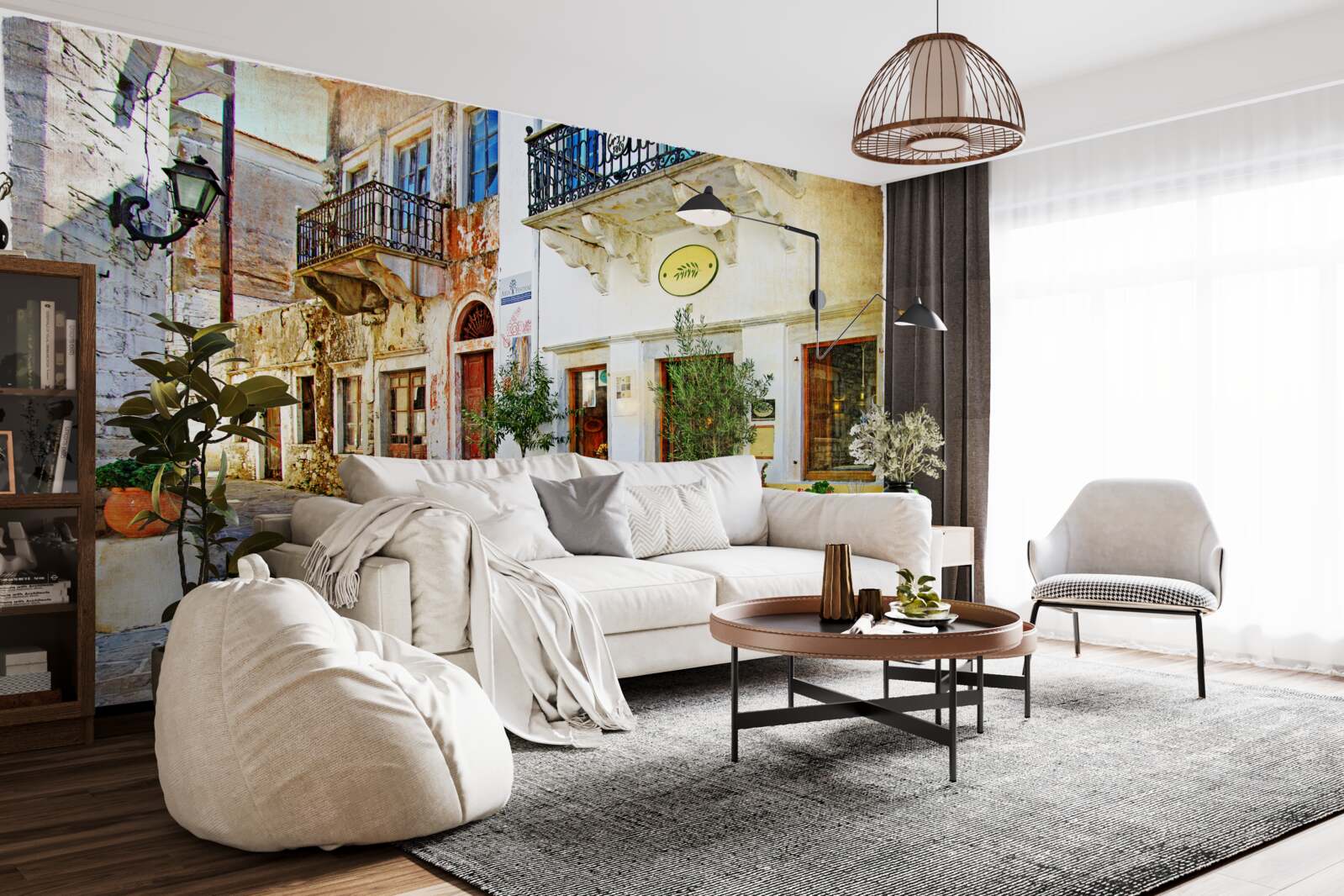 Fotobehang winkelen in de oude winkelstraat