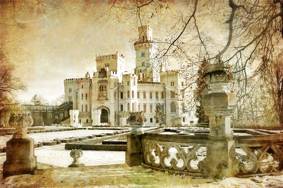 Fotobehang het kasteel gedenken