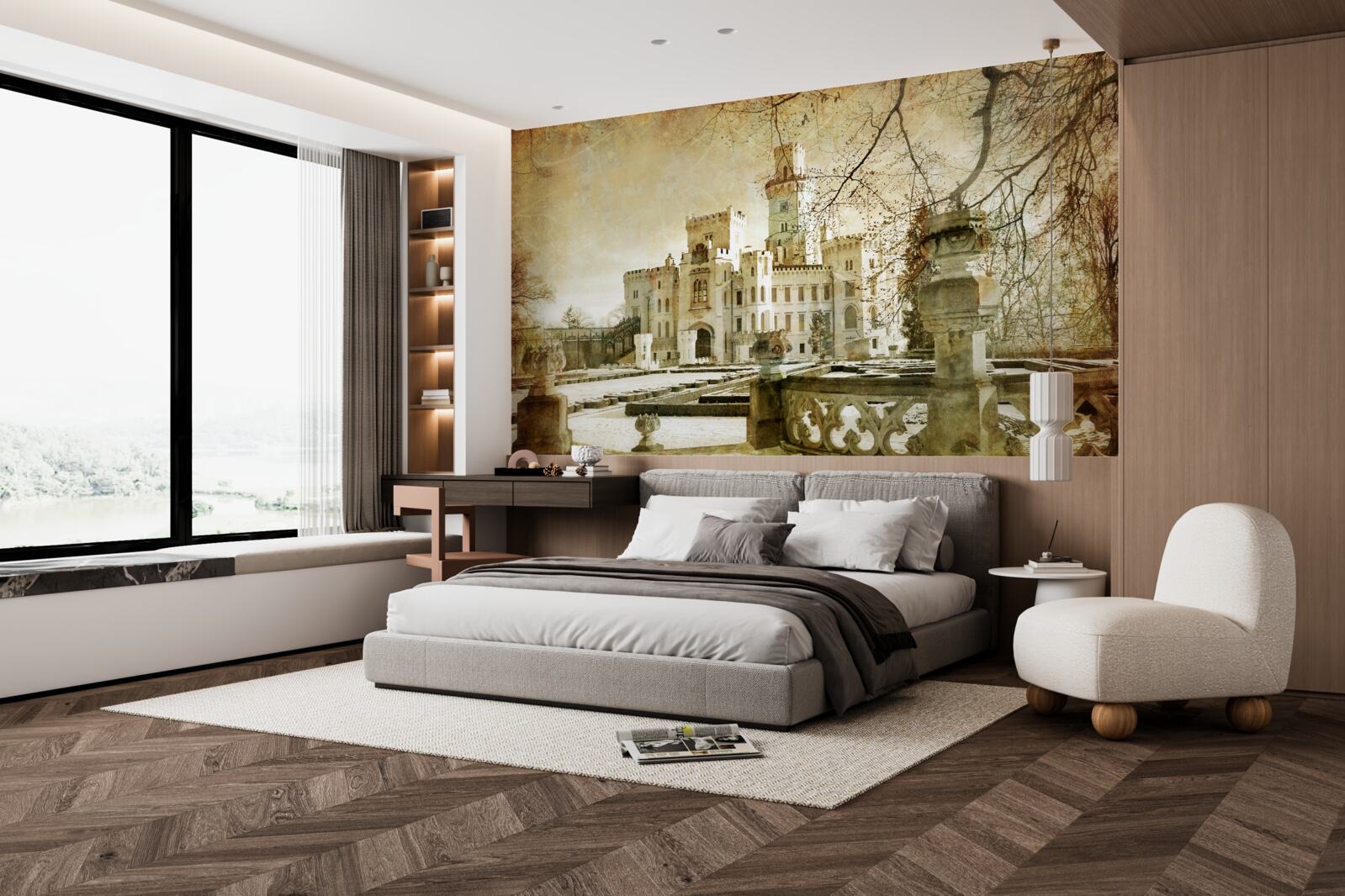 Fotobehang het kasteel gedenken