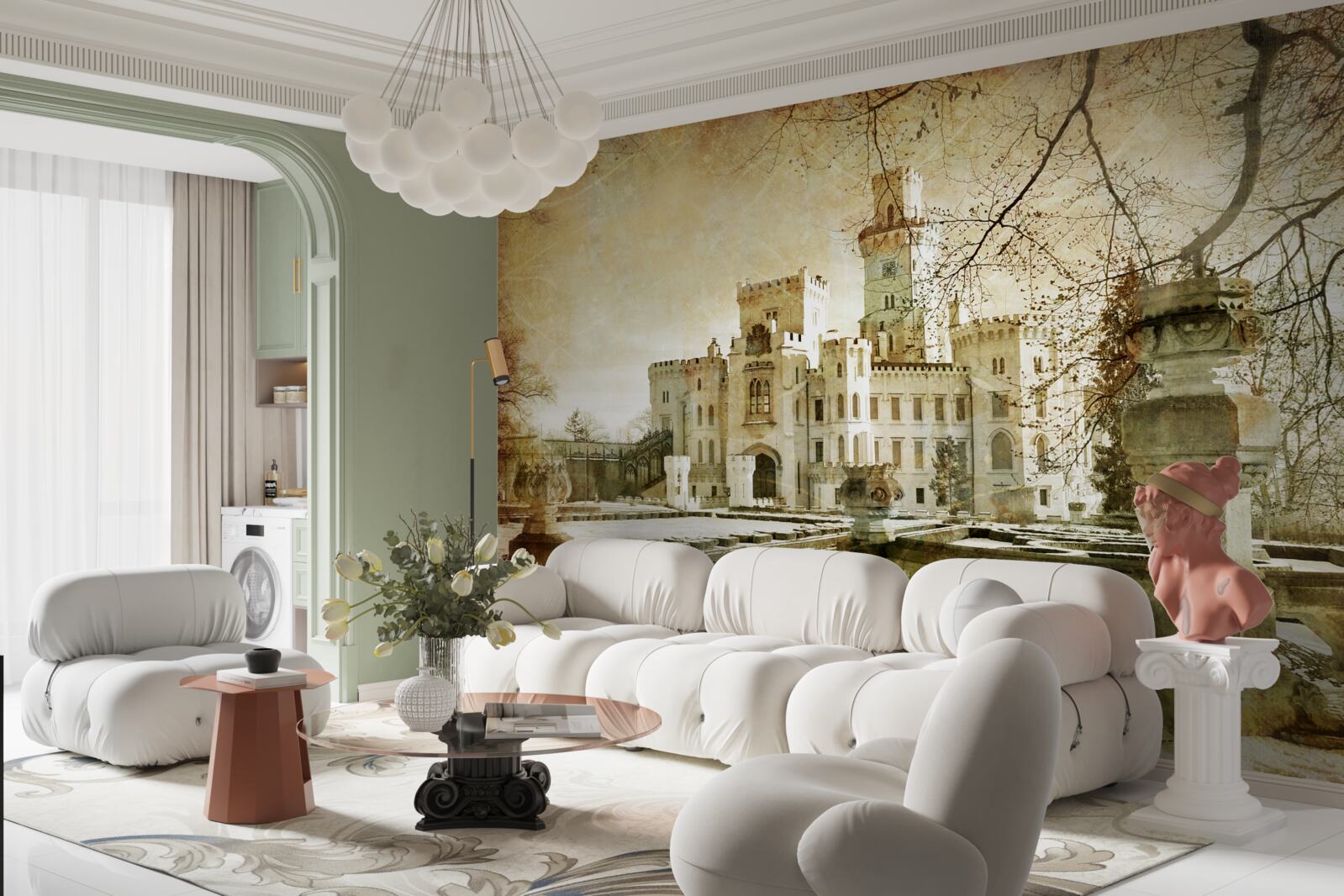 Fotobehang het kasteel gedenken