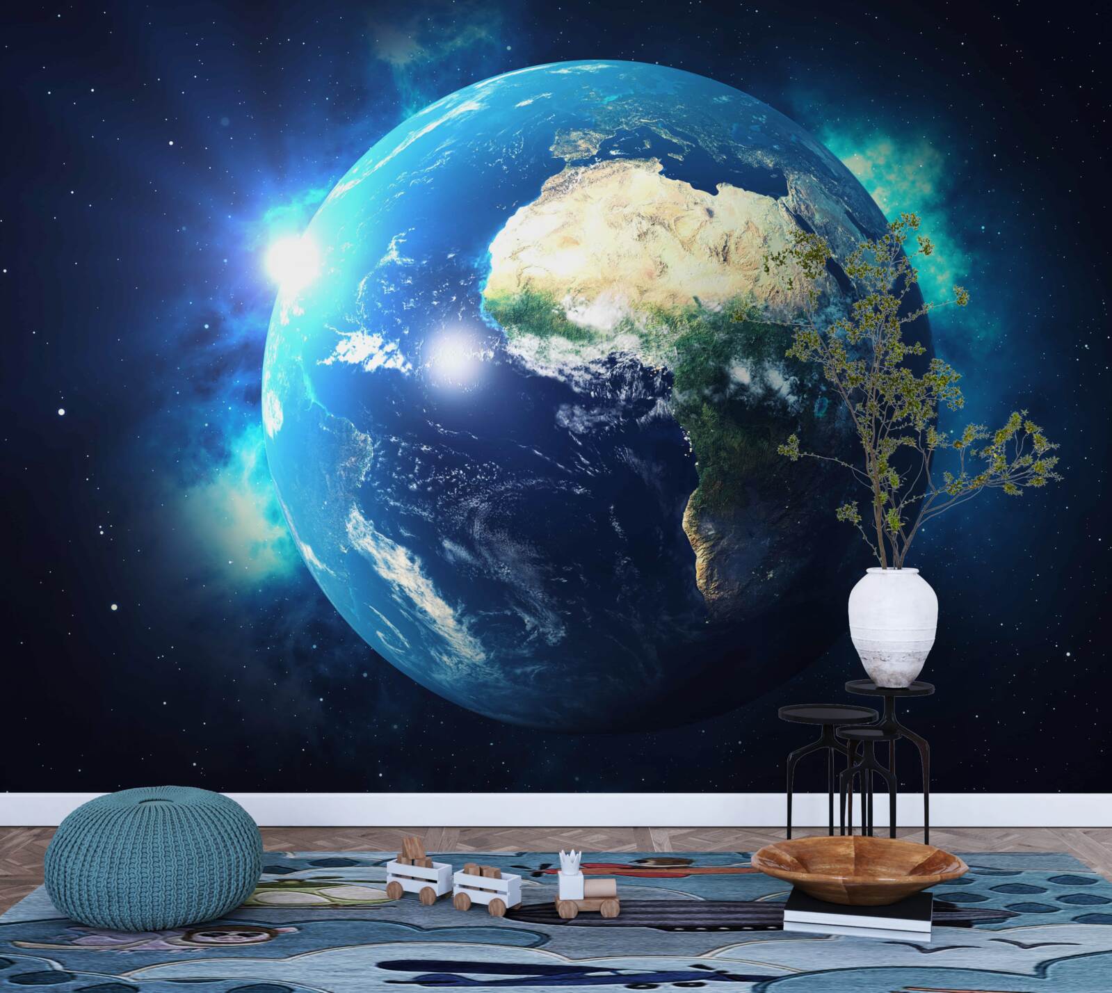 Fotobehang afrika en de planeet aarde