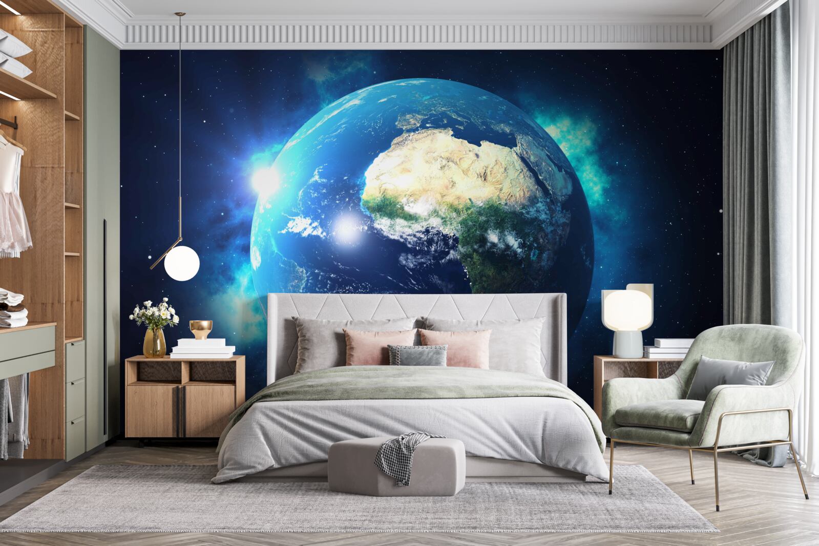 Fotobehang afrika en de planeet aarde