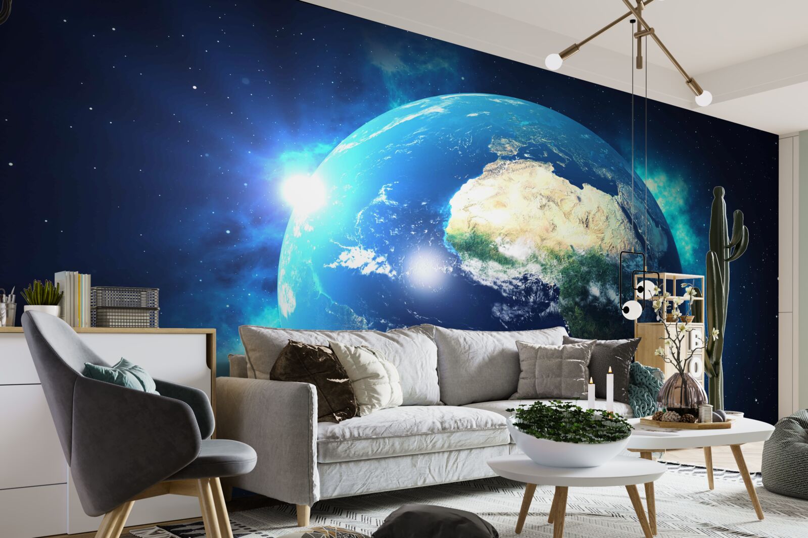 Fotobehang afrika en de planeet aarde