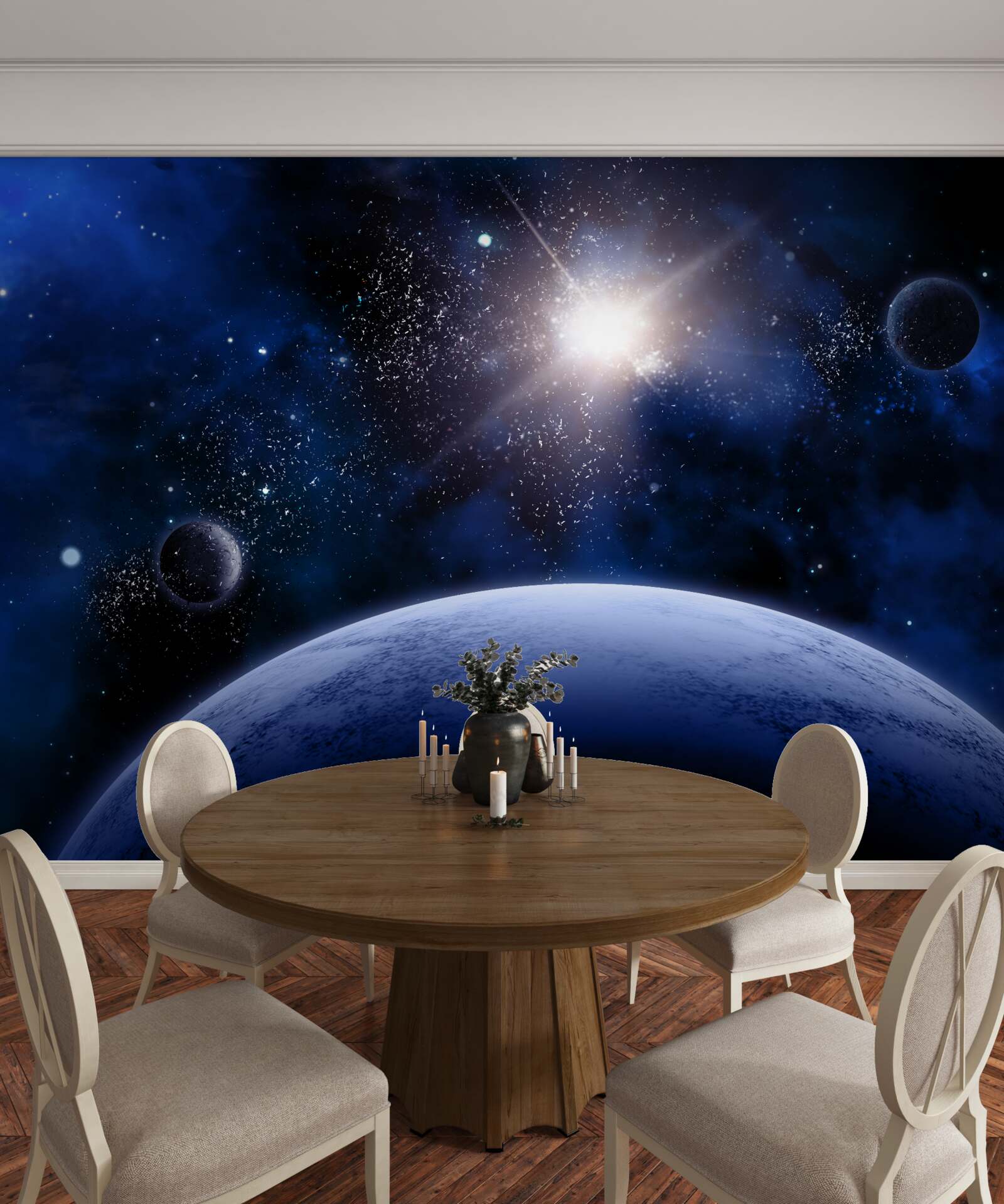 Fotobehang Gloeiende ruimtester