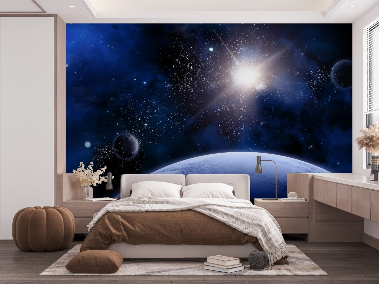 Fotobehang Gloeiende ruimtester