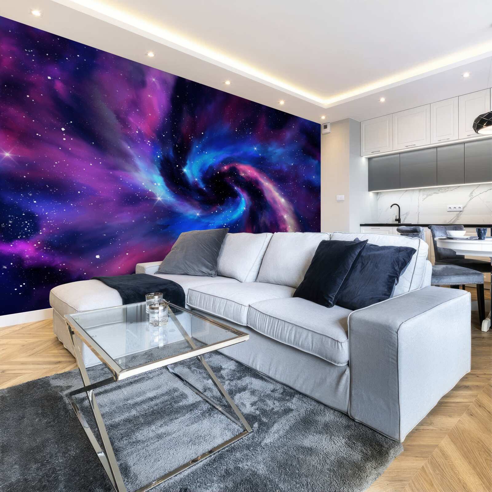 Fotobehang fascinerende schakeringen van universums