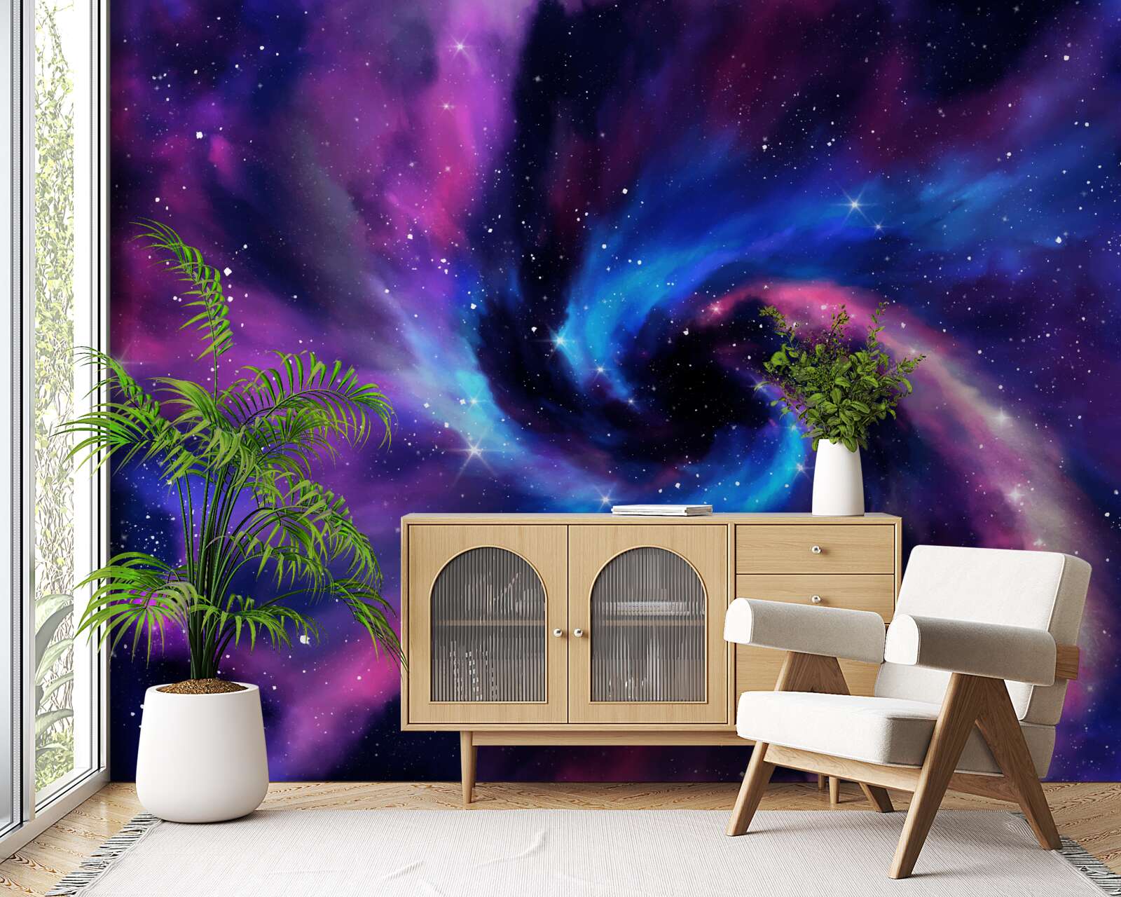 Fotobehang fascinerende schakeringen van universums