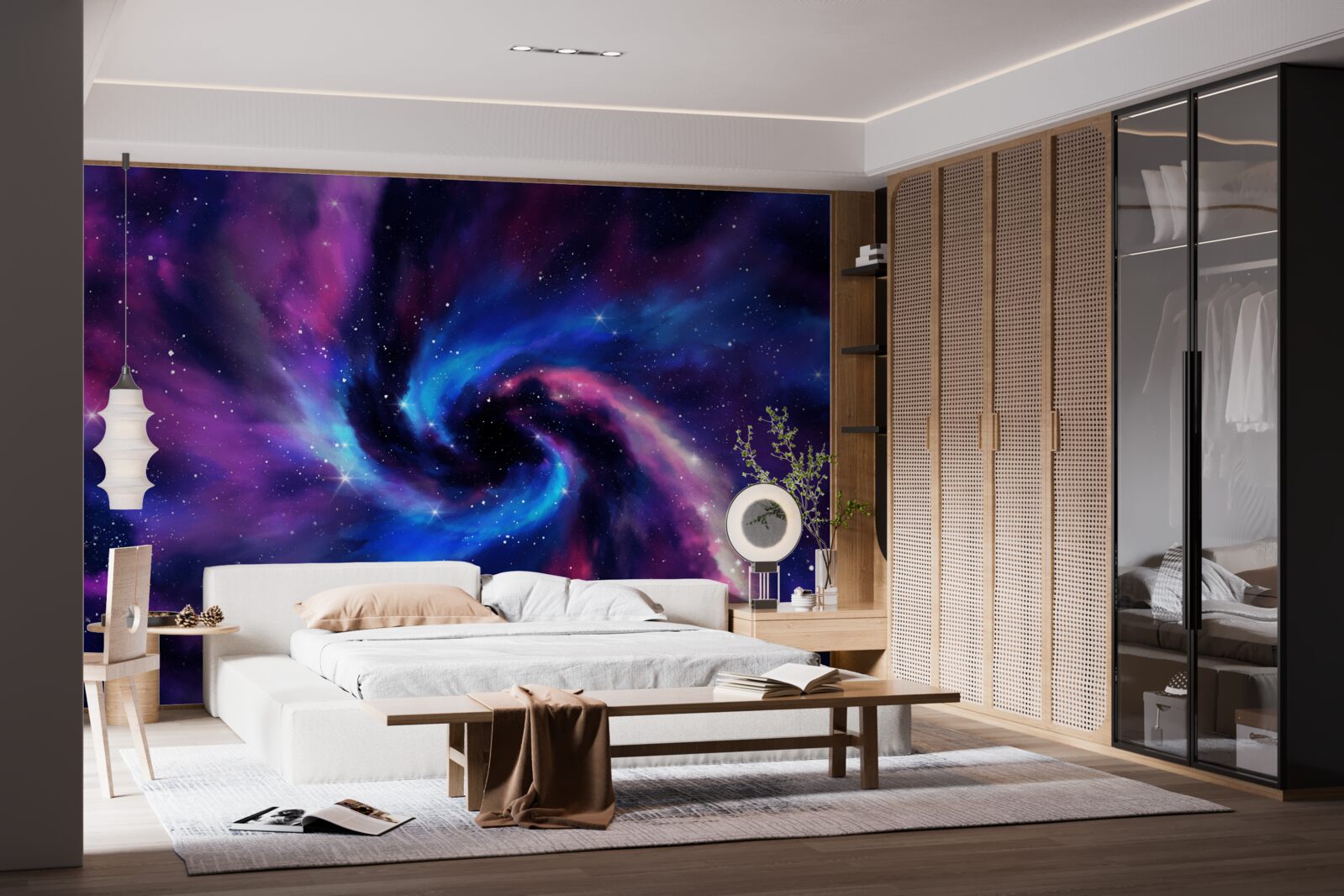 Fotobehang fascinerende schakeringen van universums