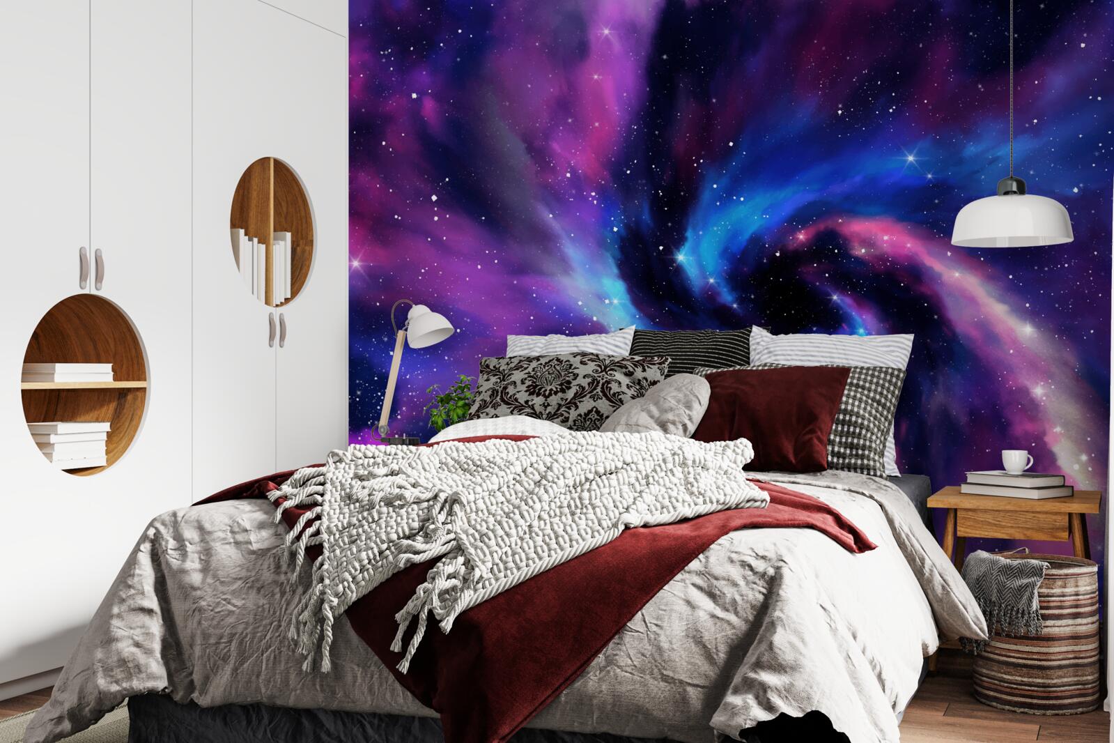 Fotobehang fascinerende schakeringen van universums