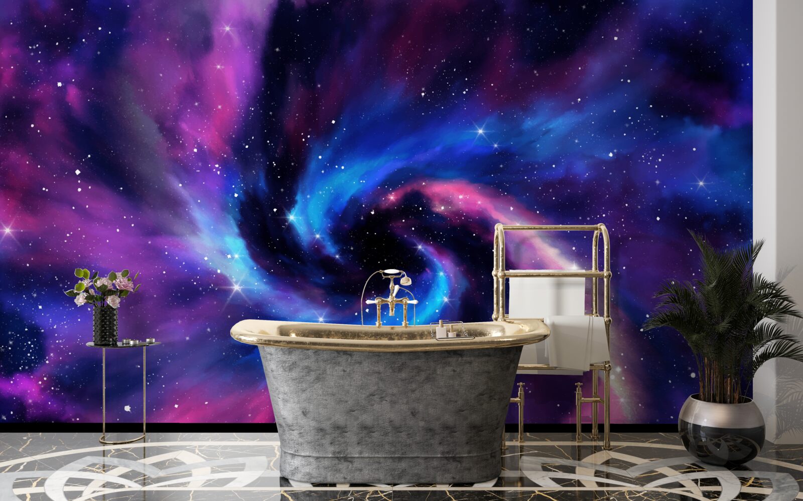 Fotobehang fascinerende schakeringen van universums