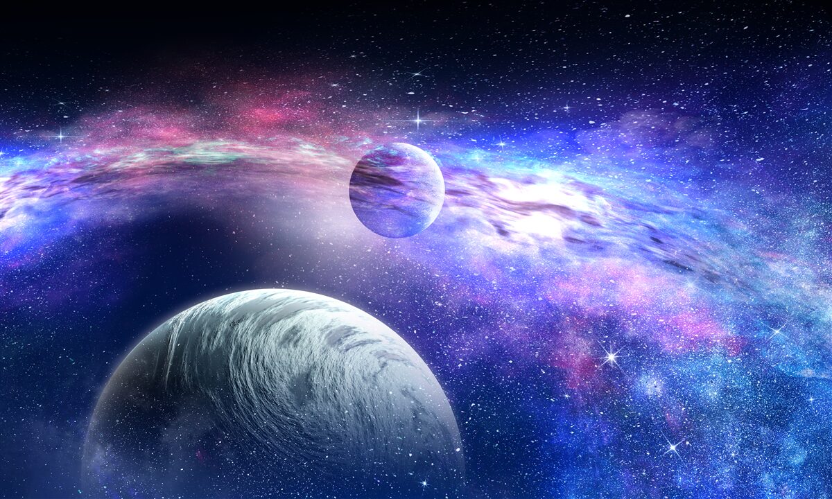 Fotobehang onopgeloste diepten van het universum