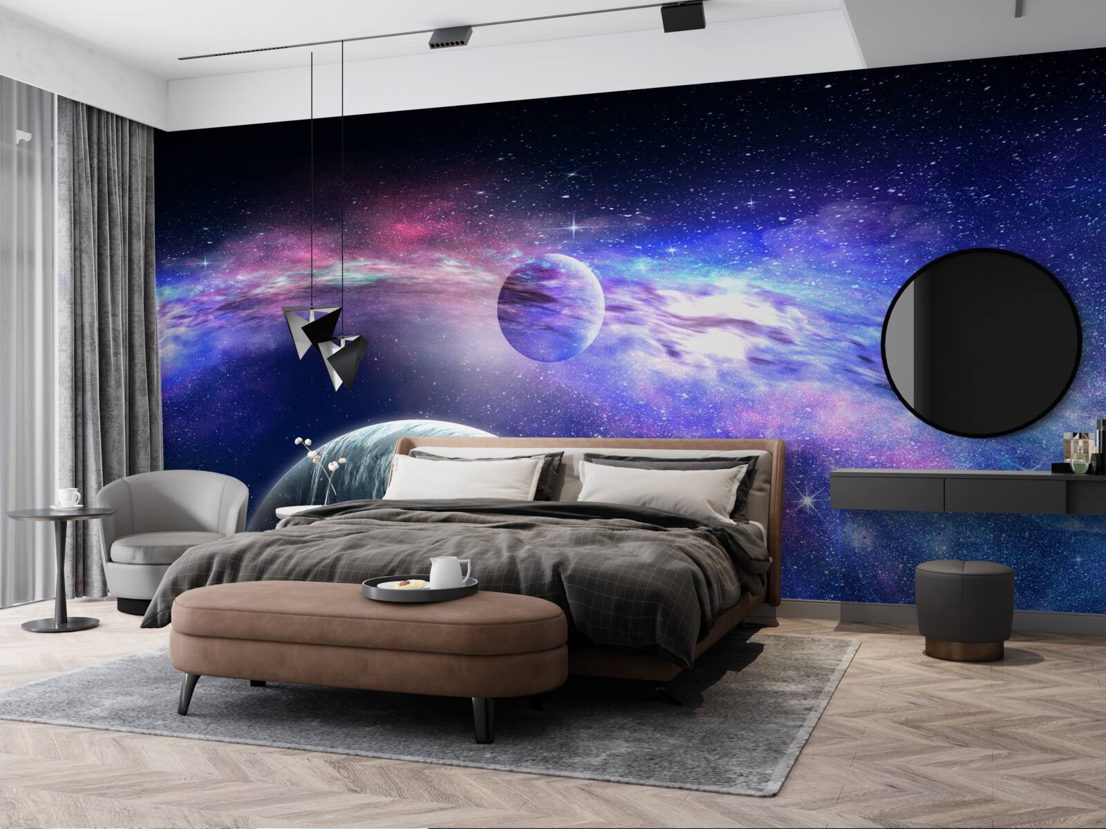 Fotobehang onopgeloste diepten van het universum