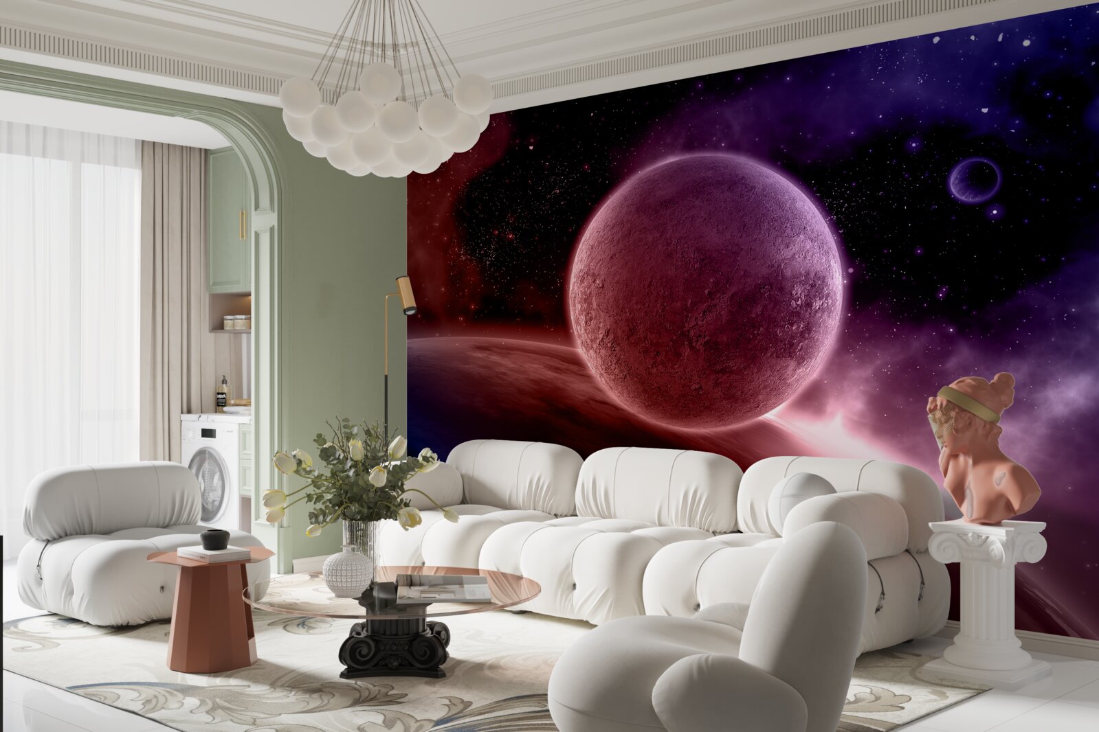 Fotobehang onontdekte planeten van onze ruimte