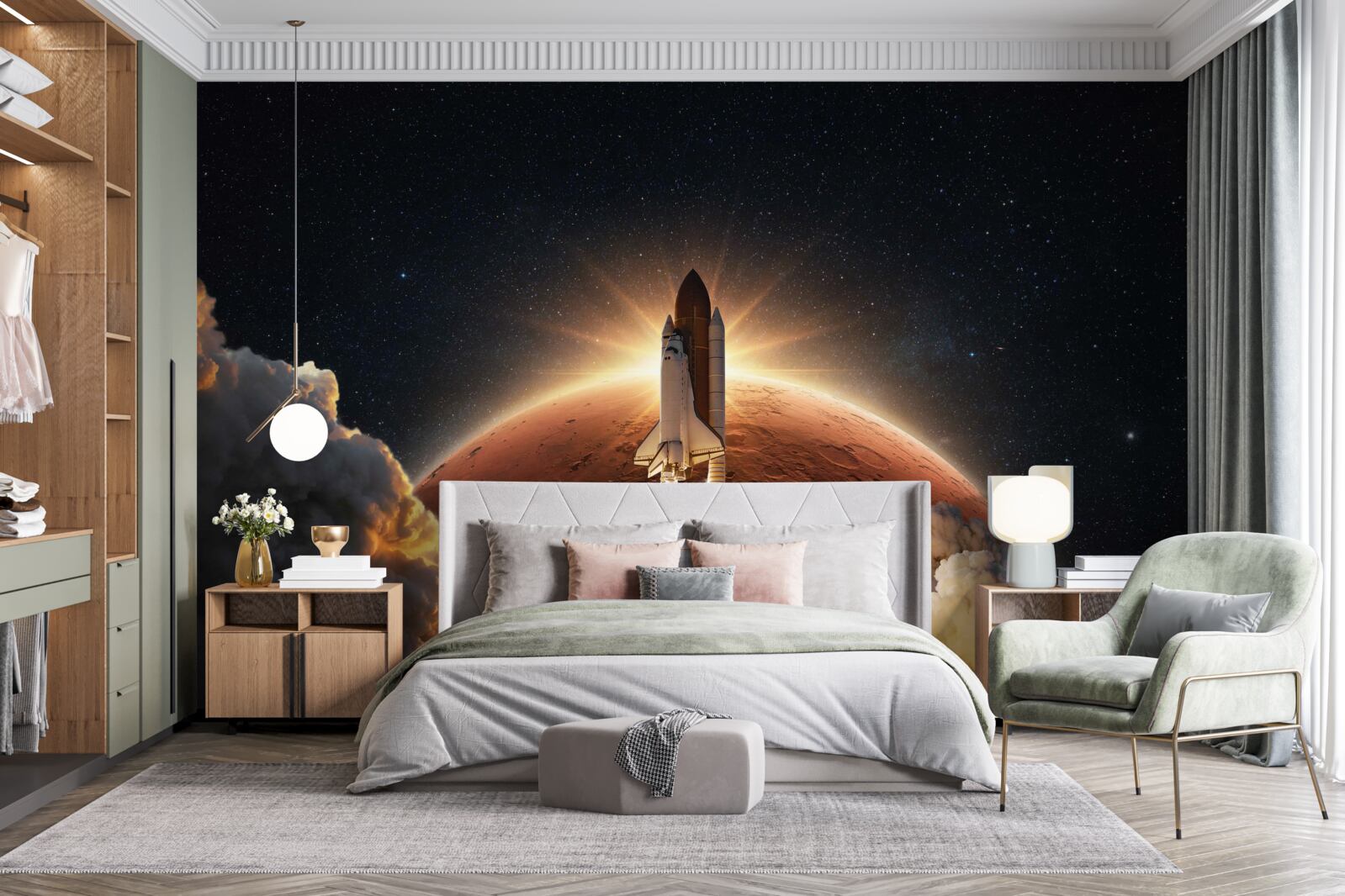 Fotobehang ruimtevaart van het schip