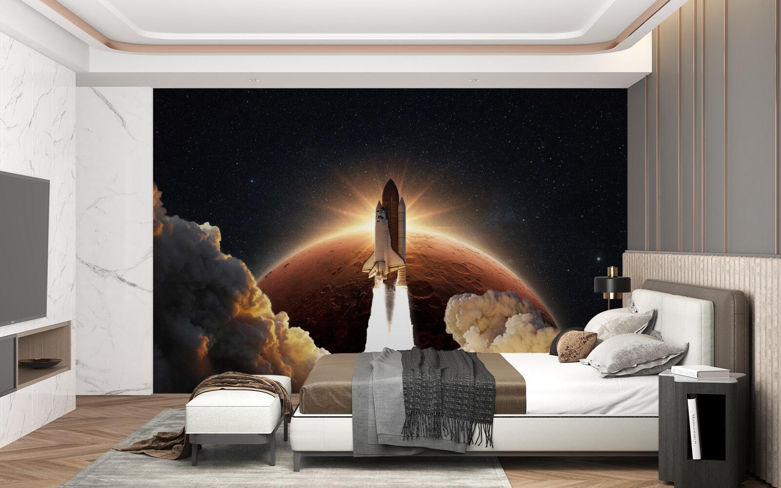 Fotobehang ruimtevaart van het schip