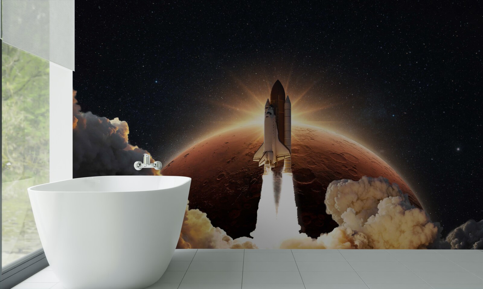 Fotobehang ruimtevaart van het schip