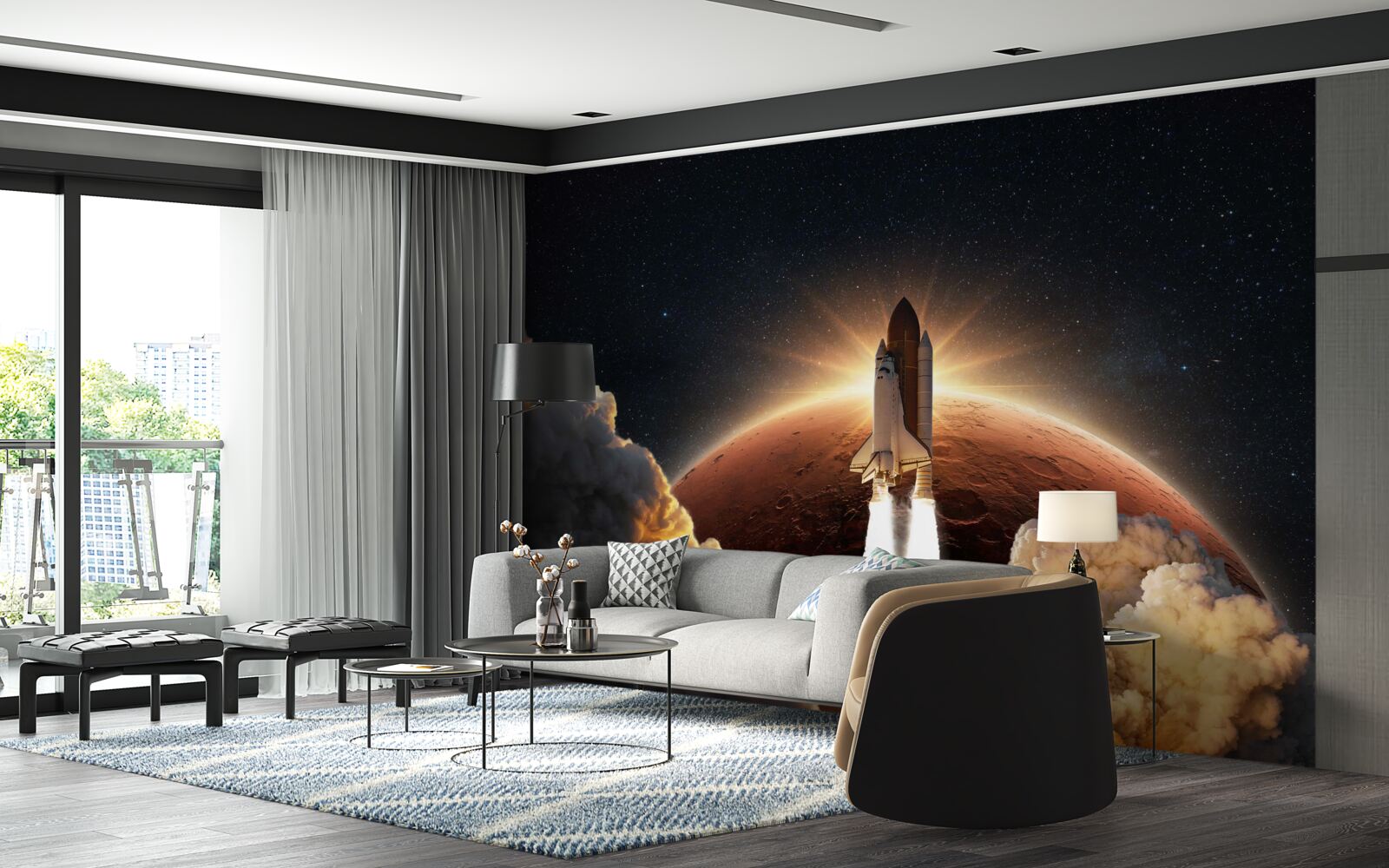 Fotobehang ruimtevaart van het schip