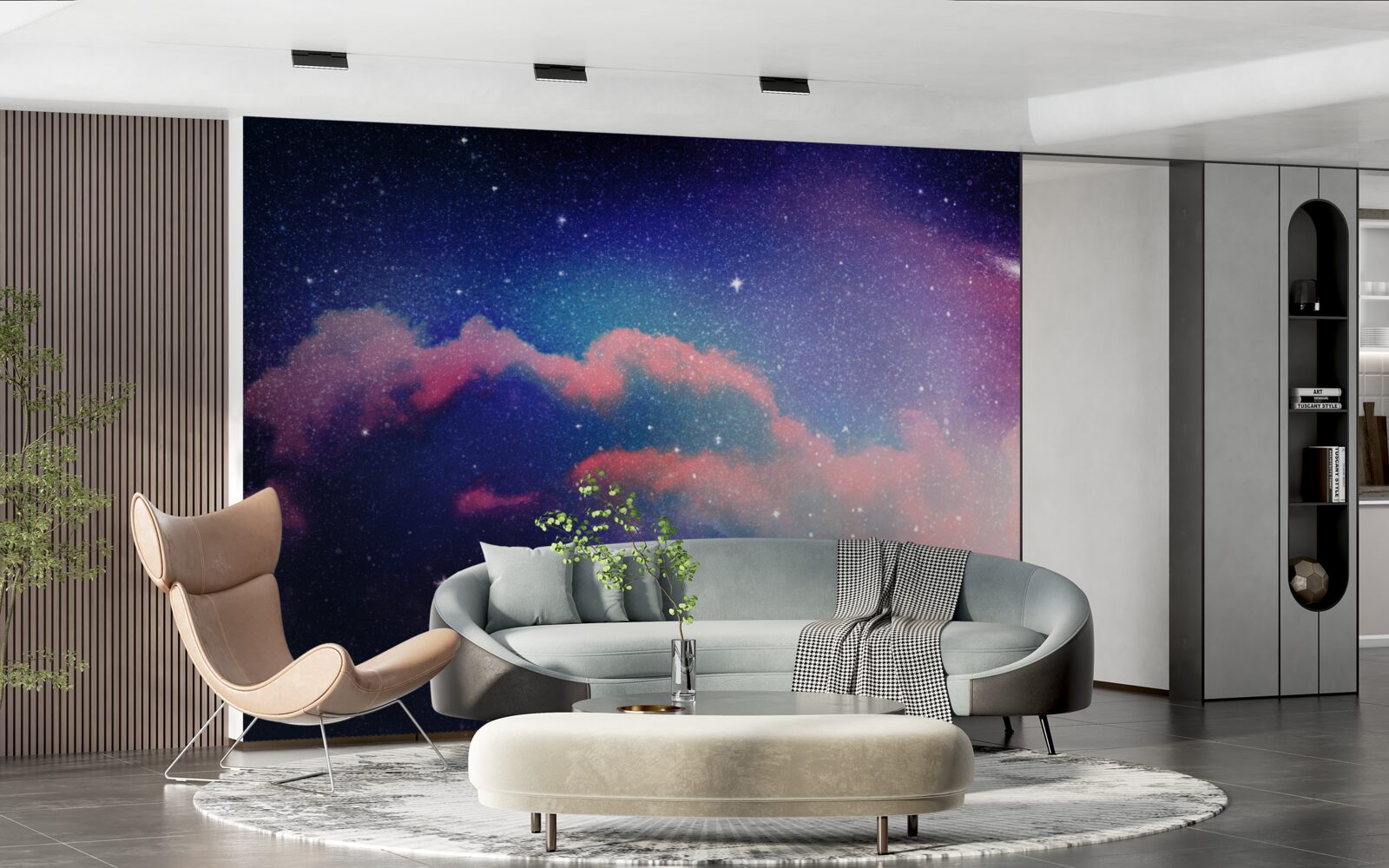 Fotobehang sterren en stellaire stofstralen