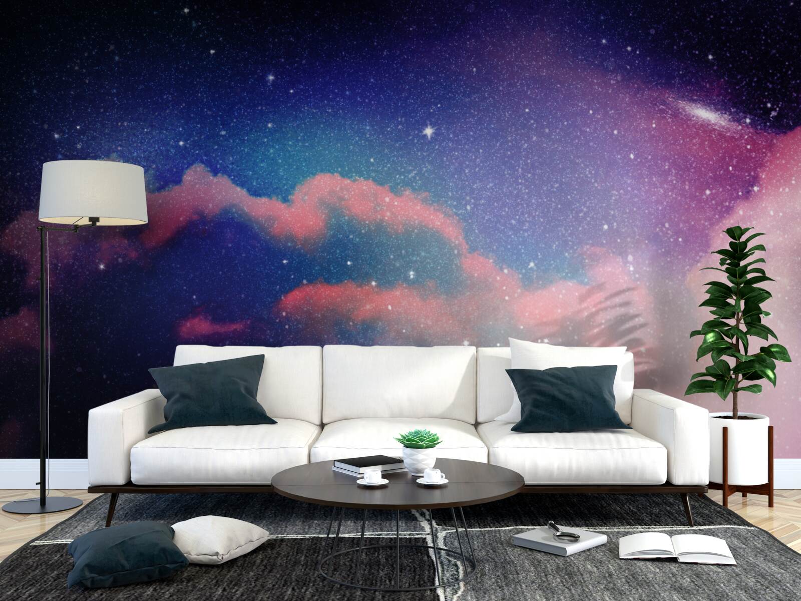 Fotobehang sterren en stellaire stofstralen