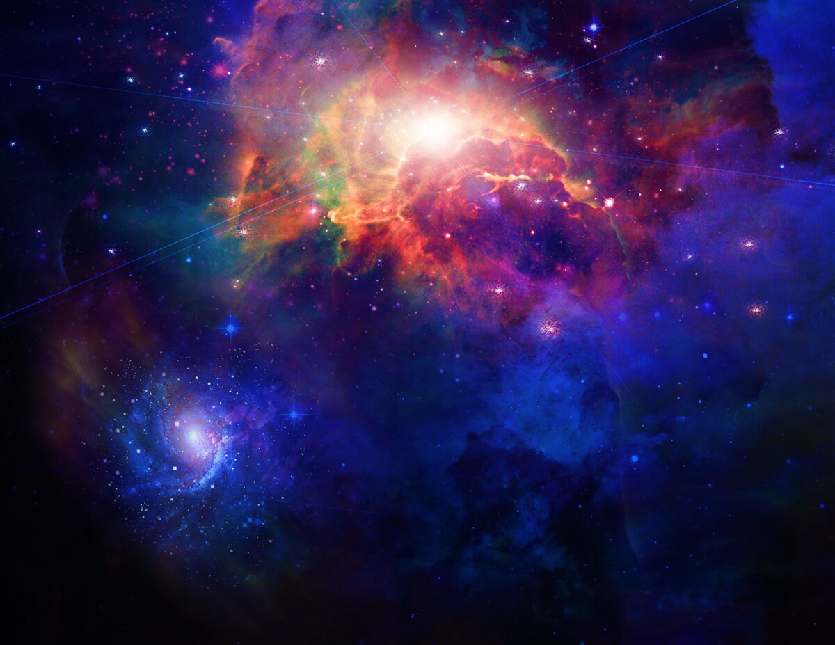 Fotobehang diepte van kosmische nevel