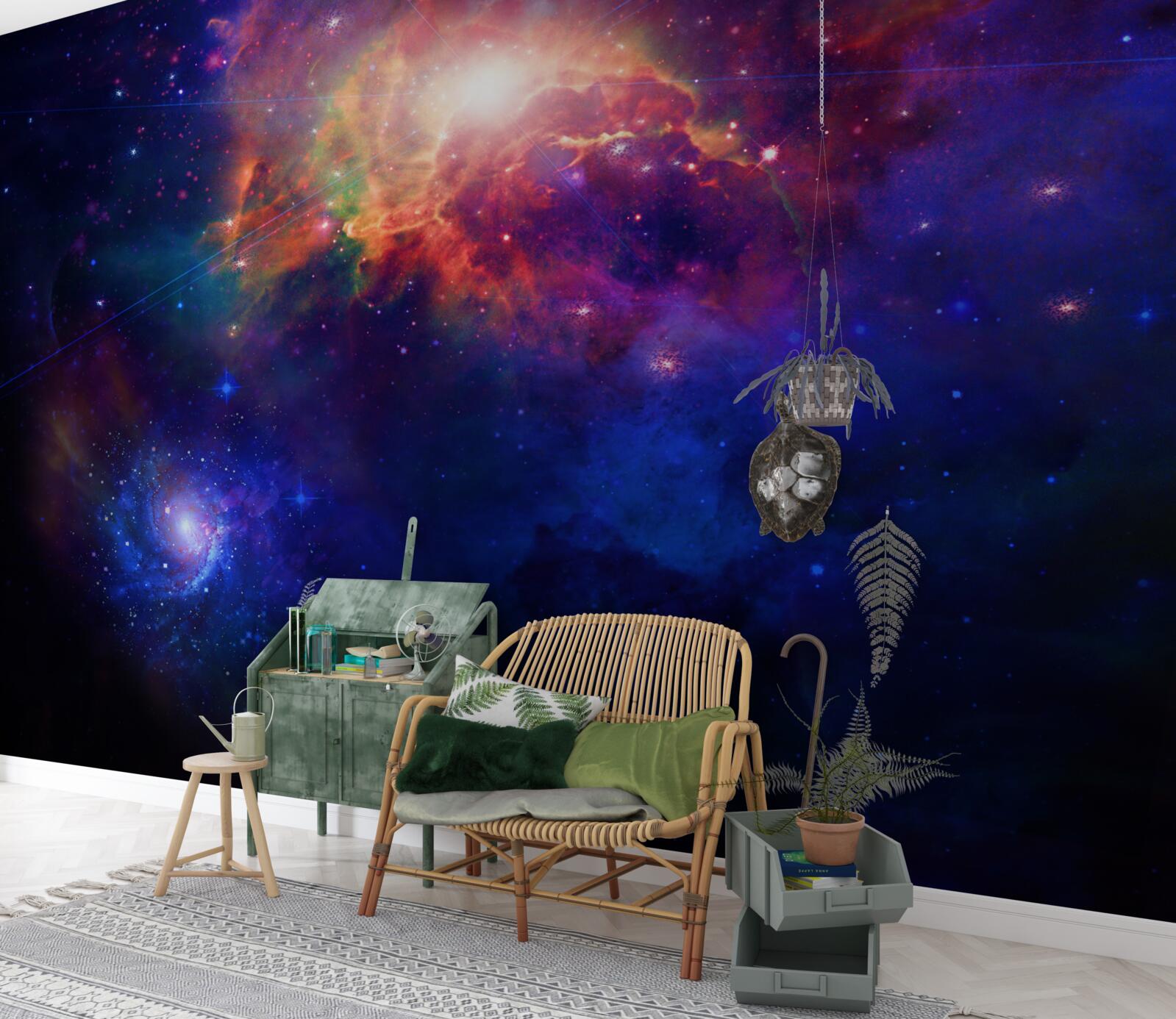 Fotobehang diepte van kosmische nevel