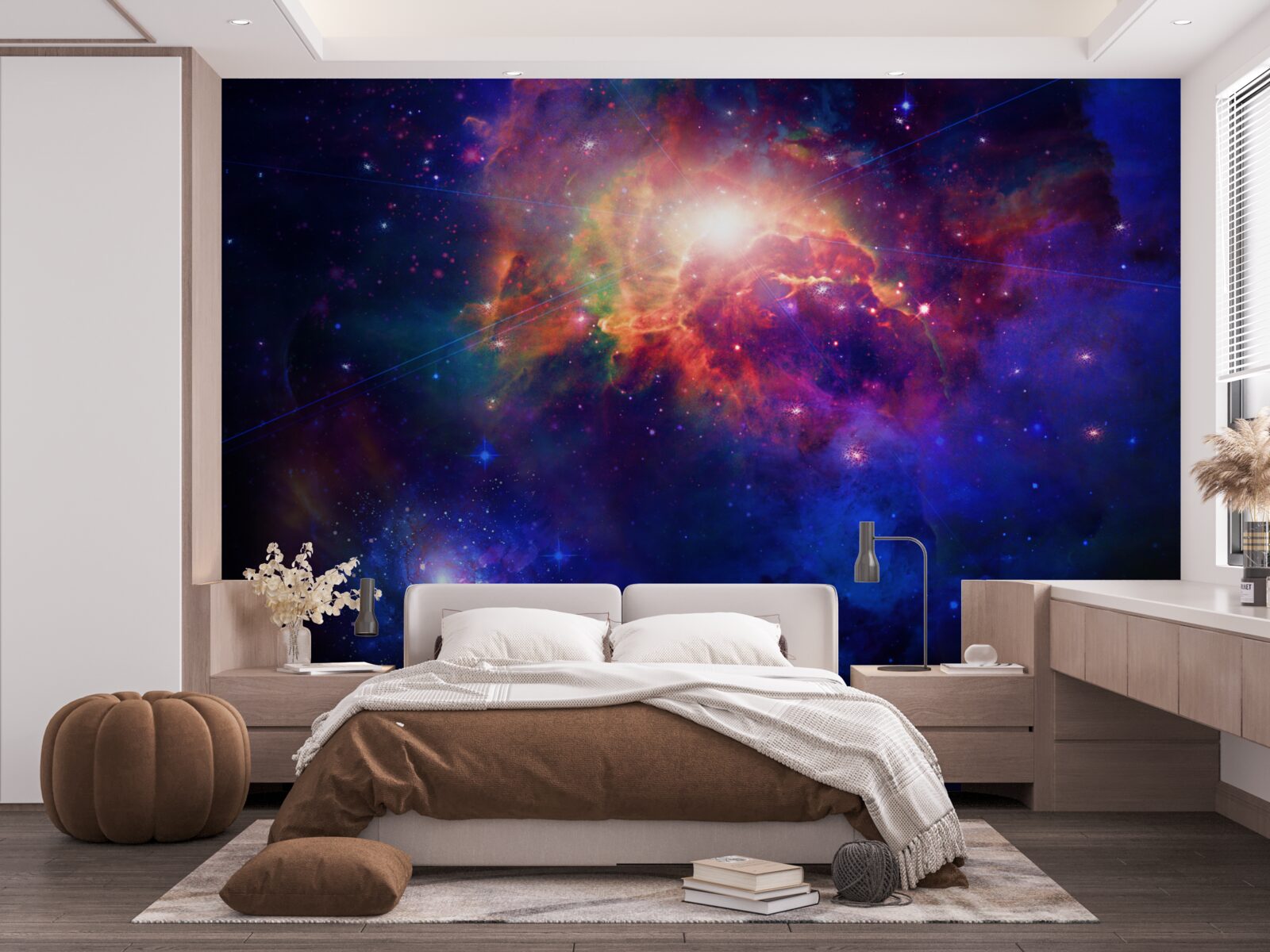 Fotobehang diepte van kosmische nevel