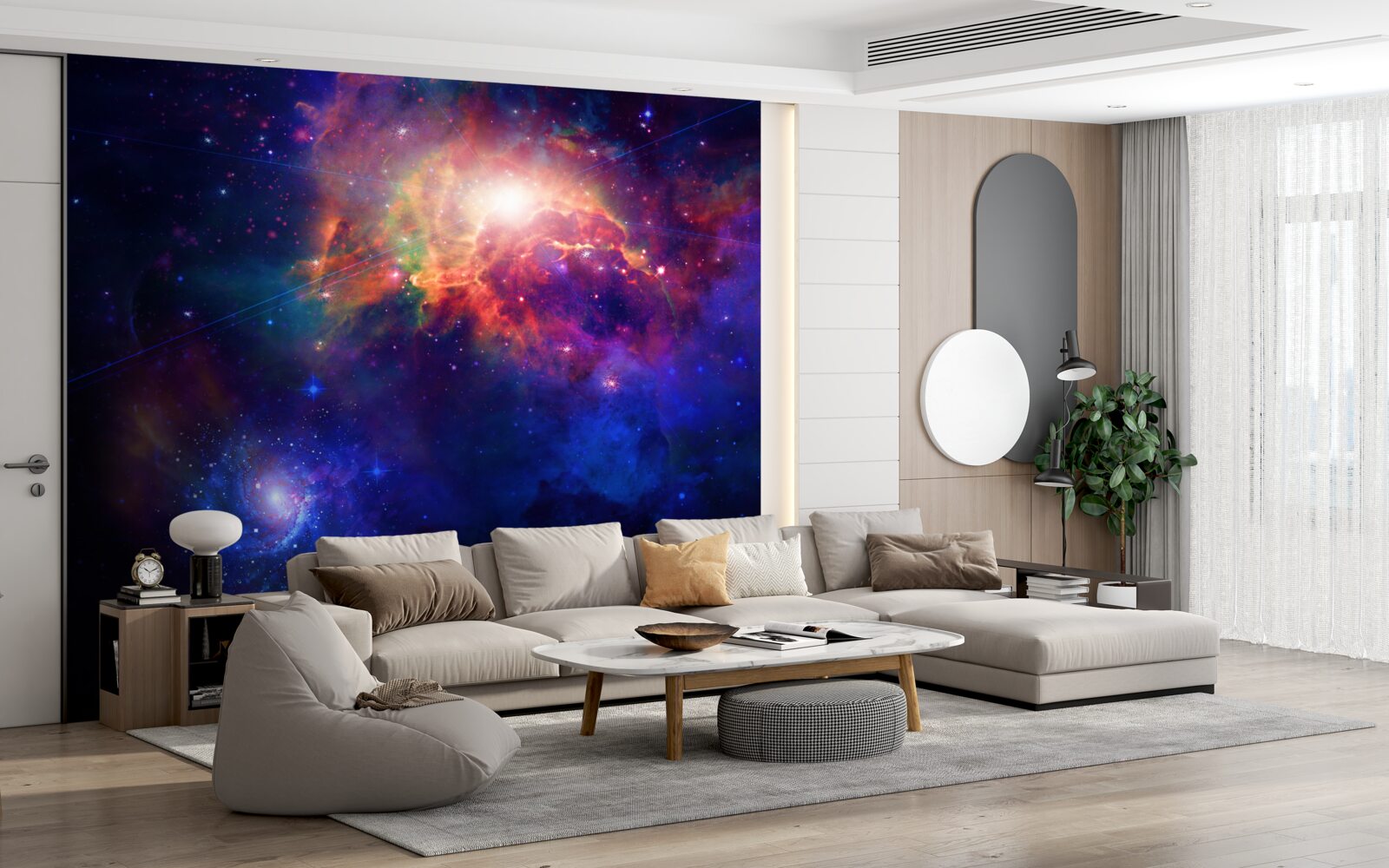Fotobehang diepte van kosmische nevel