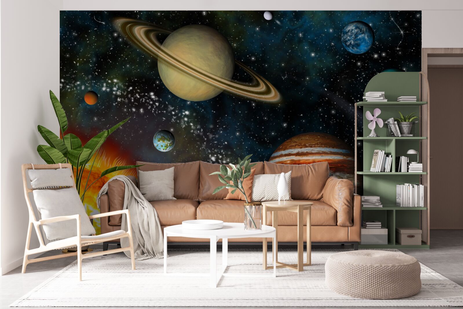 Fotobehang exclusieve processie van de planeten