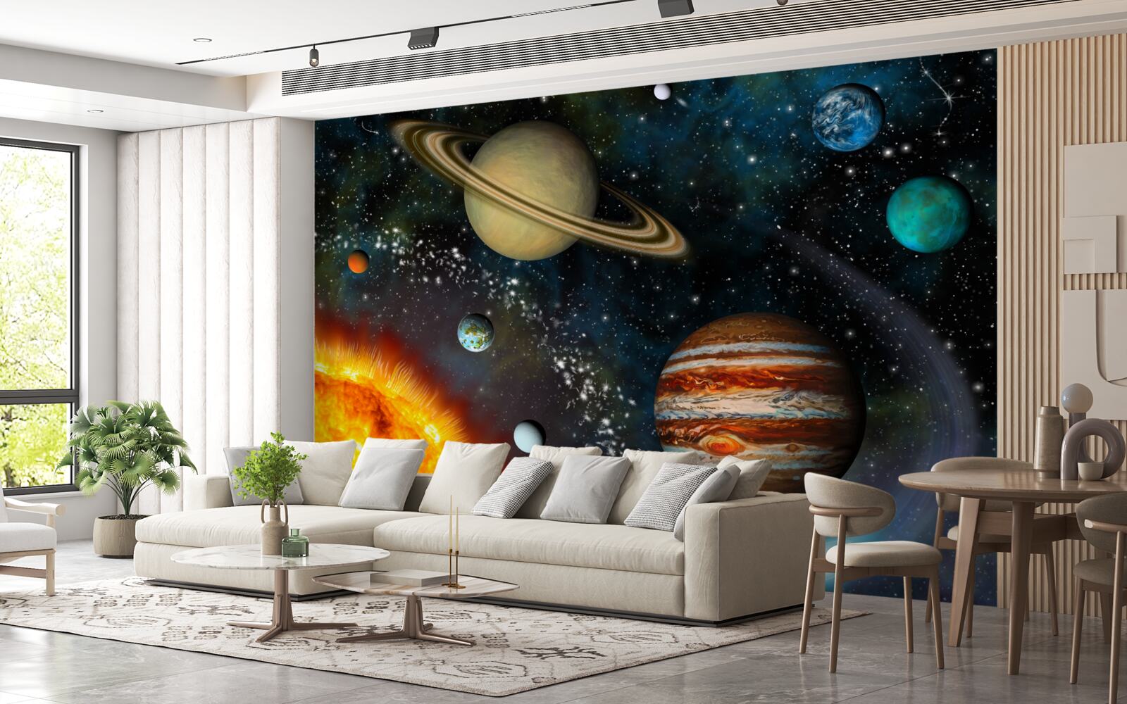 Fotobehang exclusieve processie van de planeten