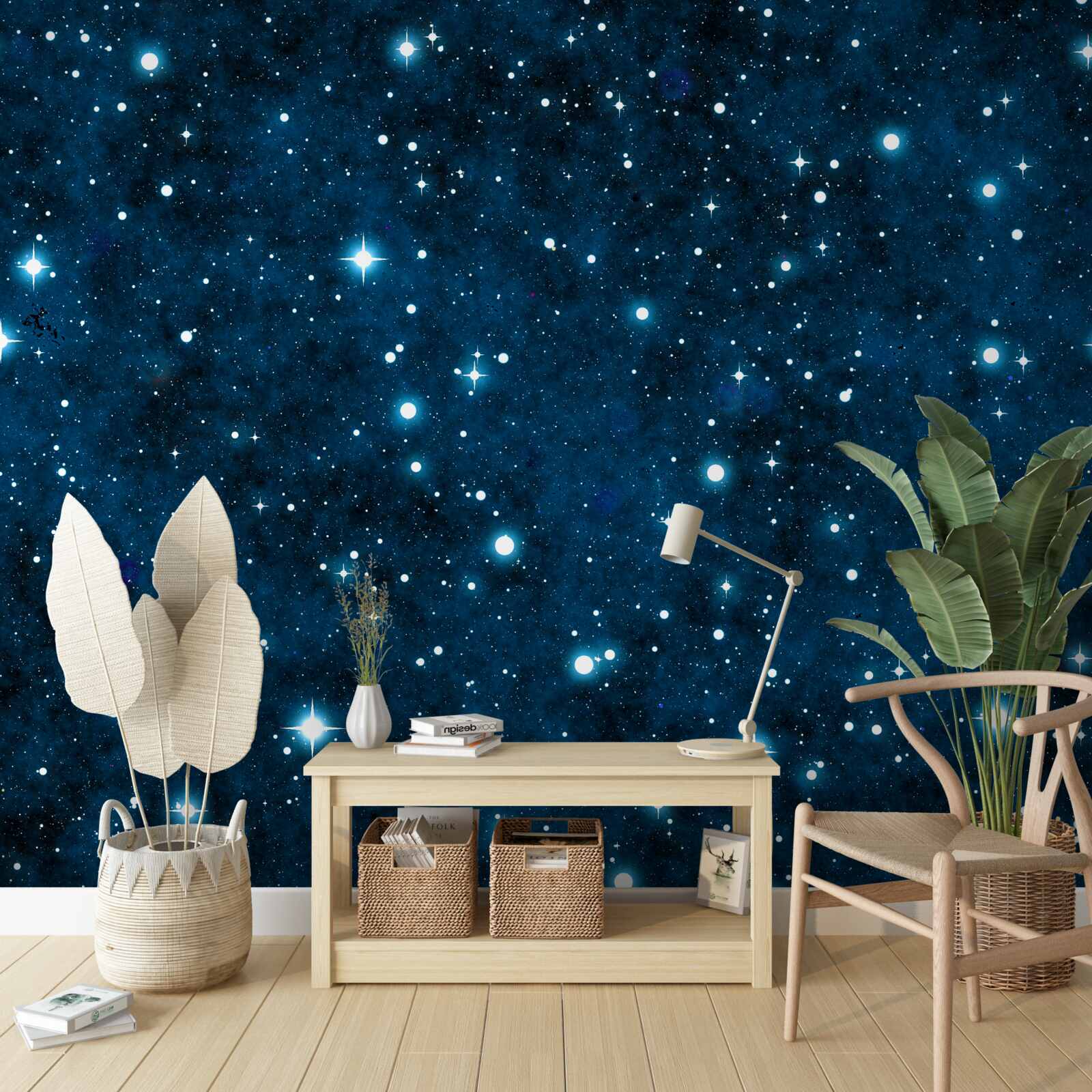 Fotobehang sterren aan de hemel, groot en klein