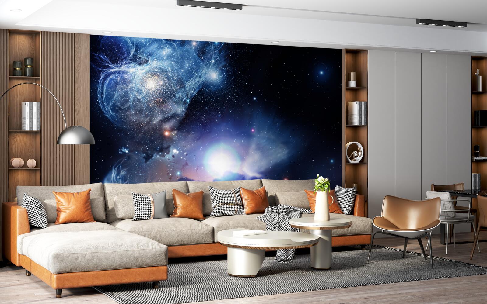 Fotobehang betoverende lichtgevende hemelse ruimte