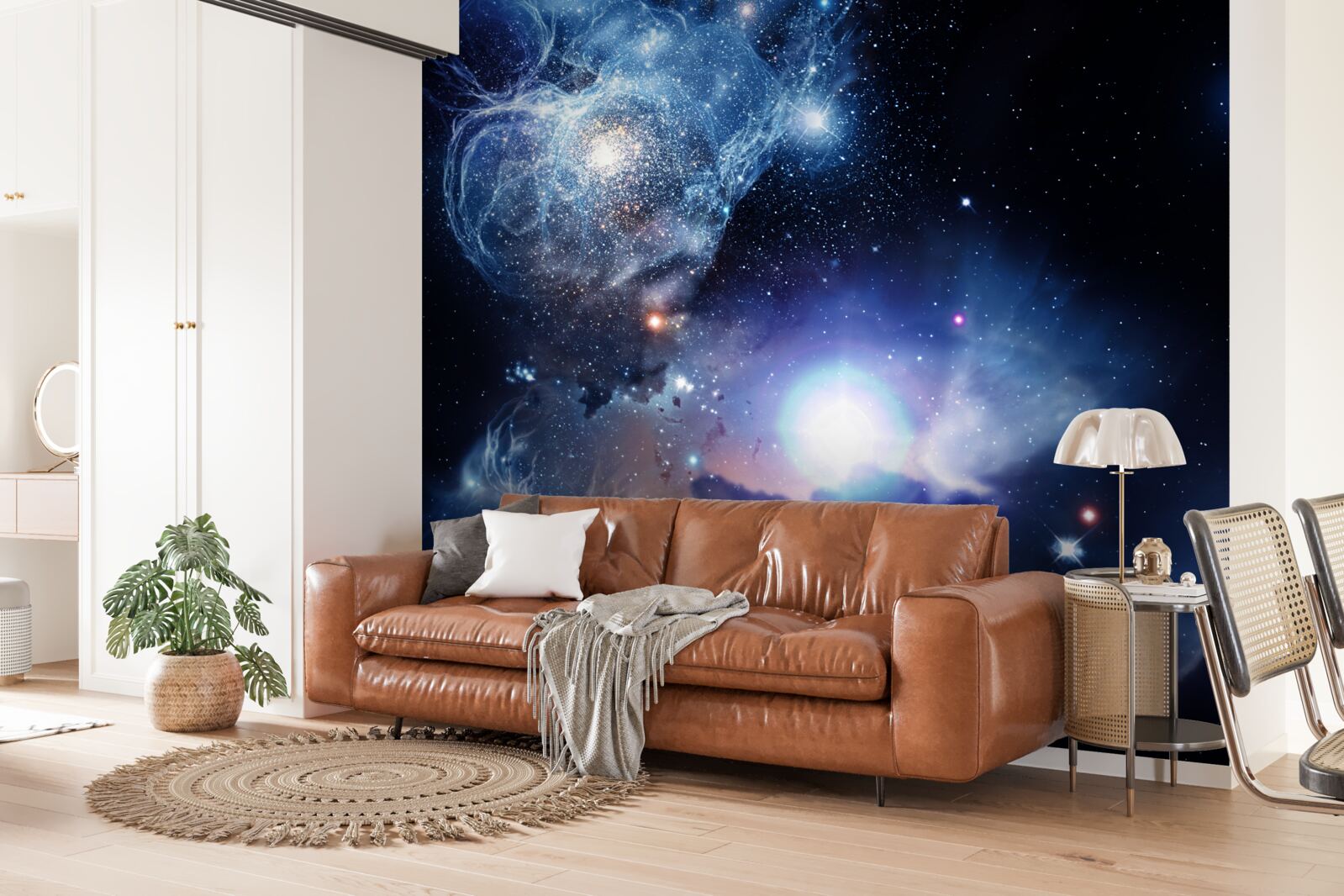 Fotobehang betoverende lichtgevende hemelse ruimte