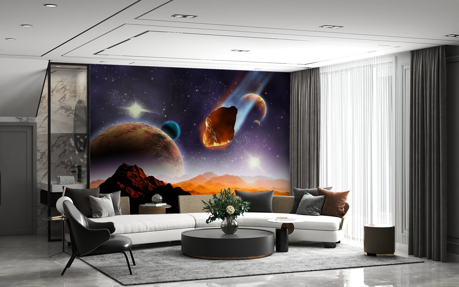 Fotobehang mars onder de hemel