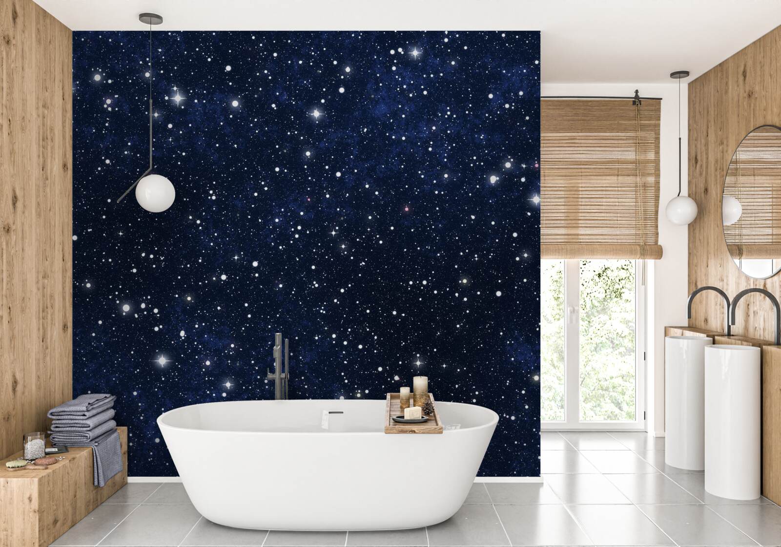 Fotobehang sterrenhemel laag