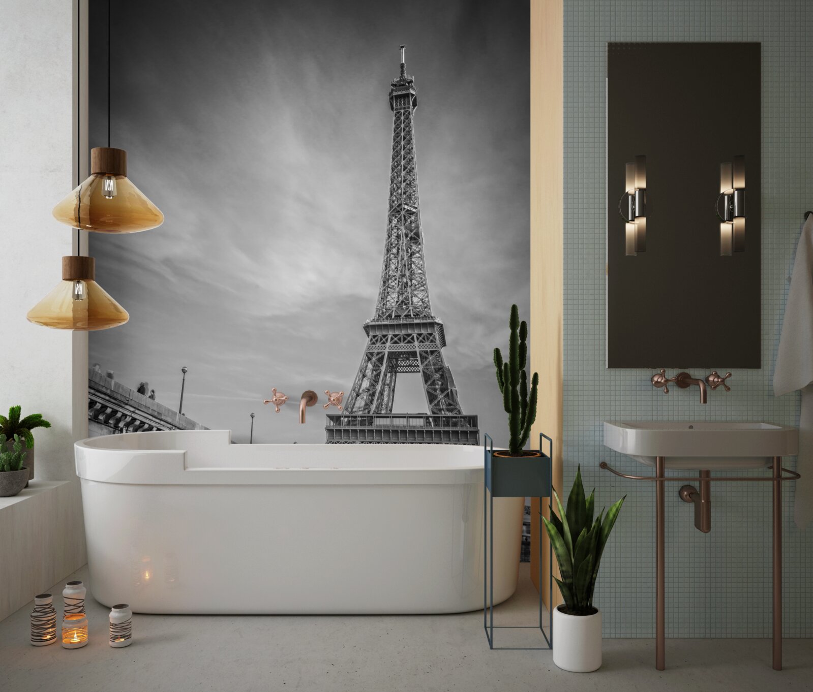 Fotobehang de manier om de eifel te bezoeken