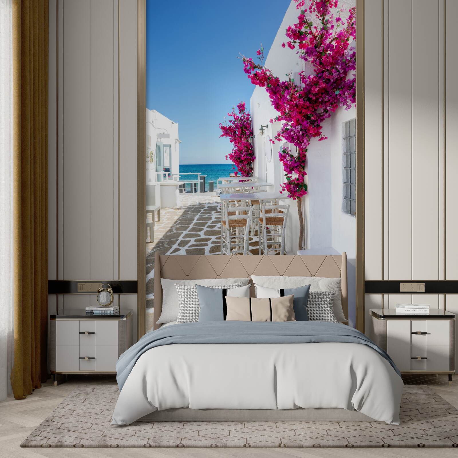 Fotobehang zeestraat wit geschilderd