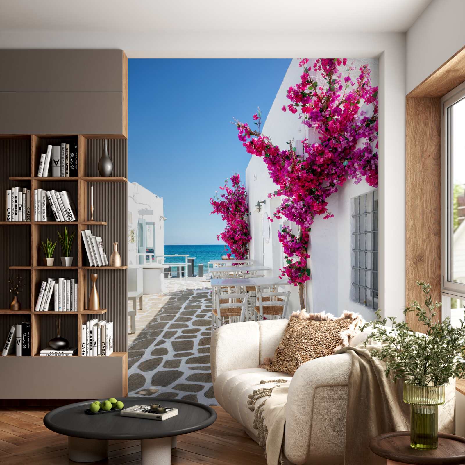 Fotobehang zeestraat wit geschilderd