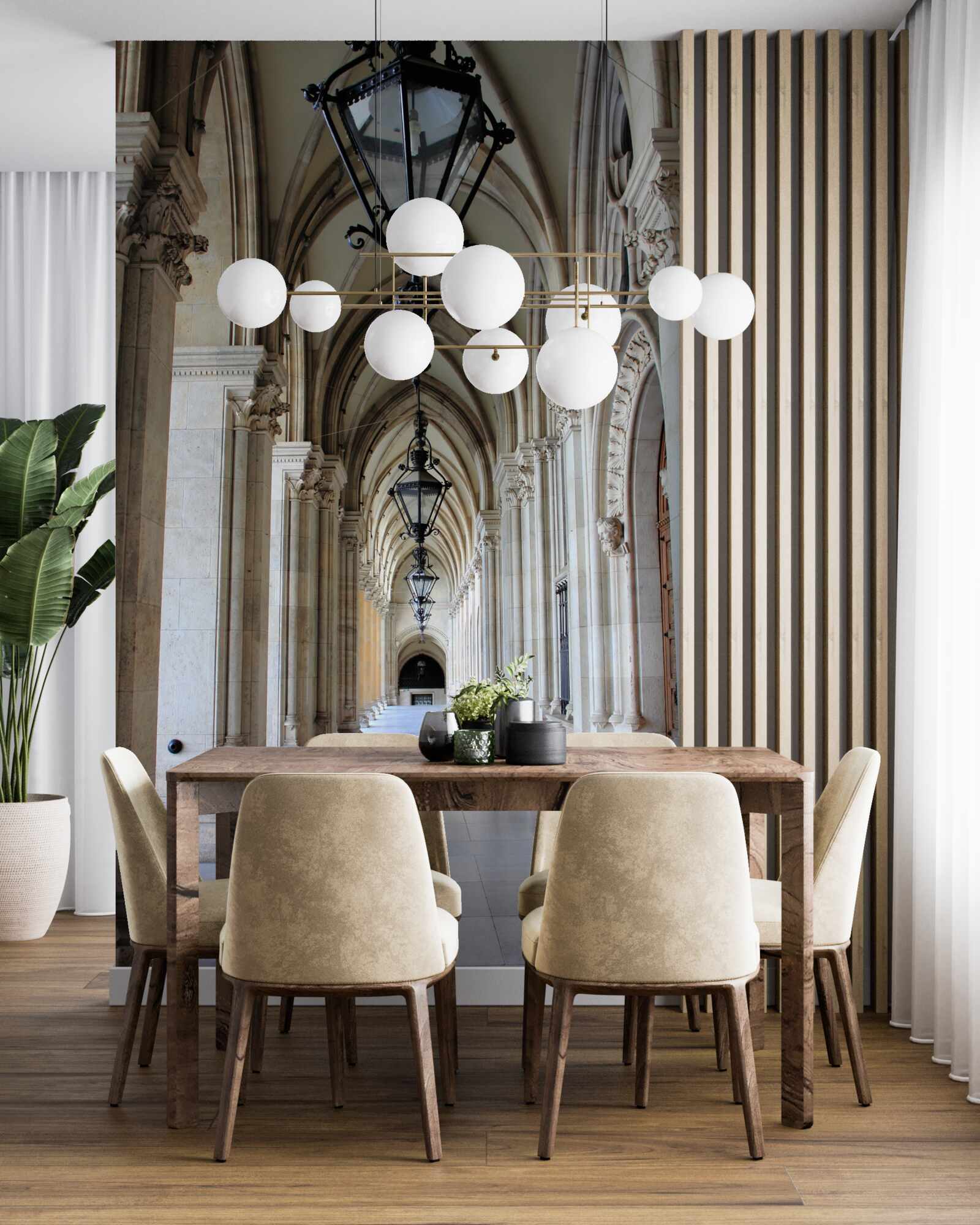 Fotobehang gotische bogen van de stad wenen