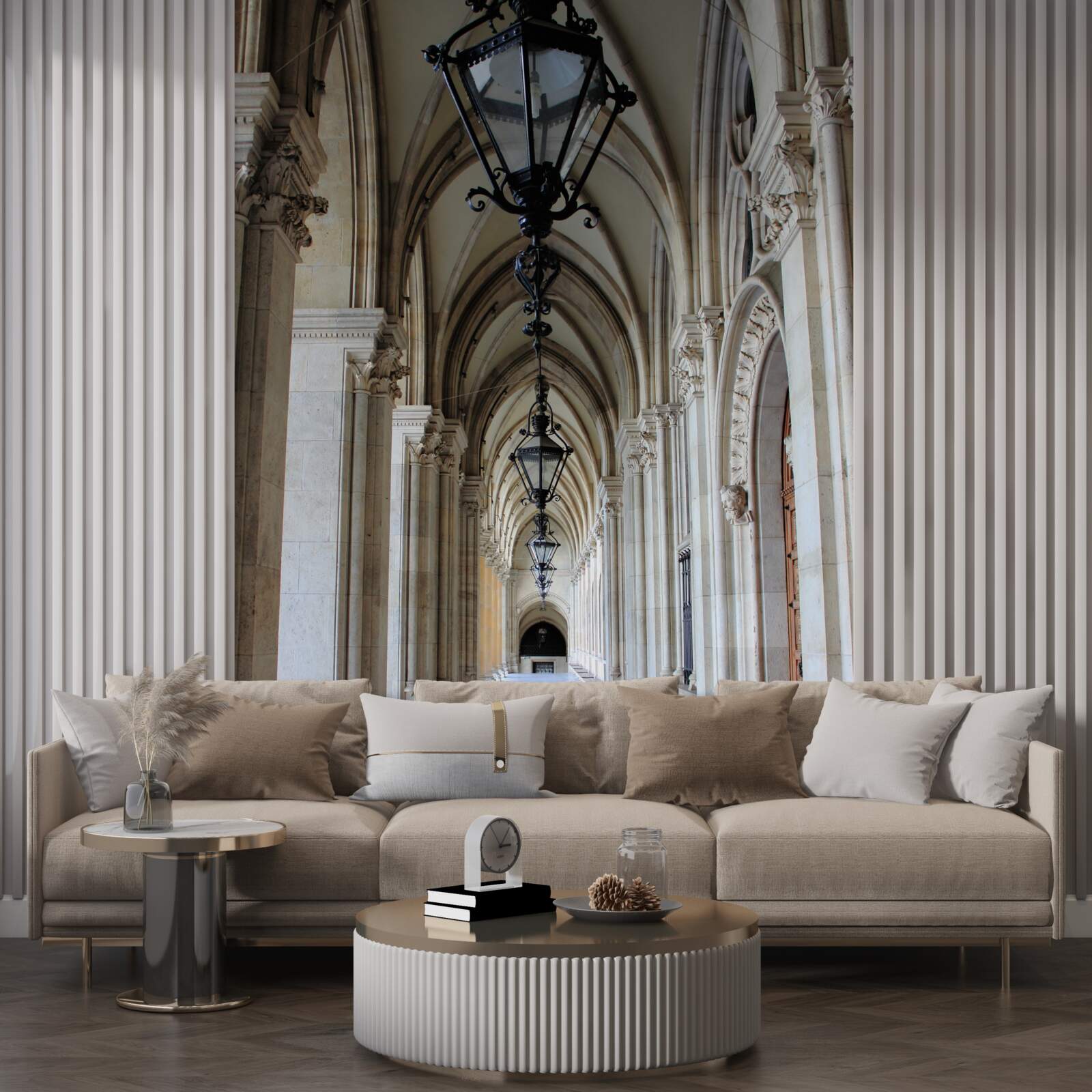 Fotobehang gotische bogen van de stad wenen