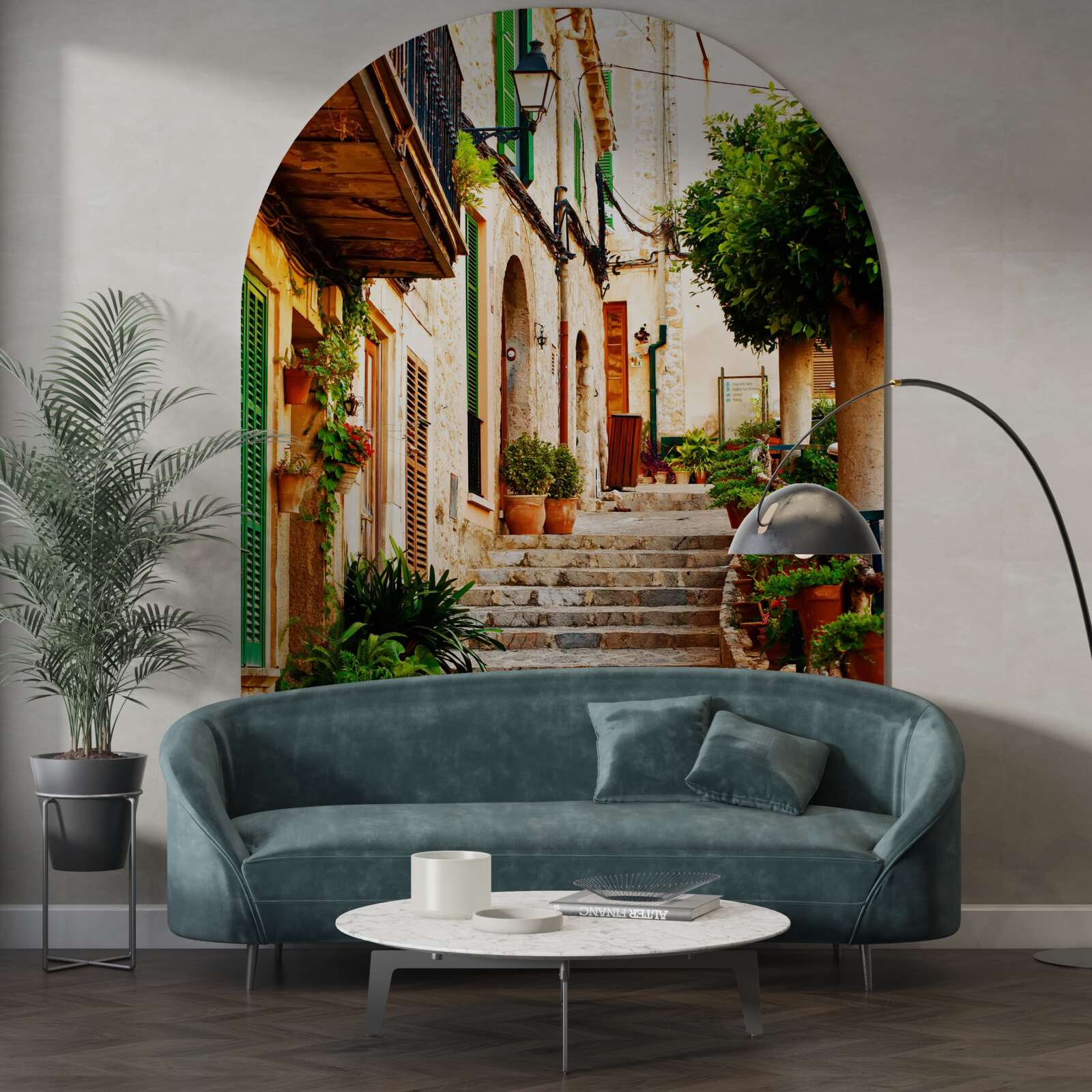 Fotobehang stenen trap voor privéwoningen