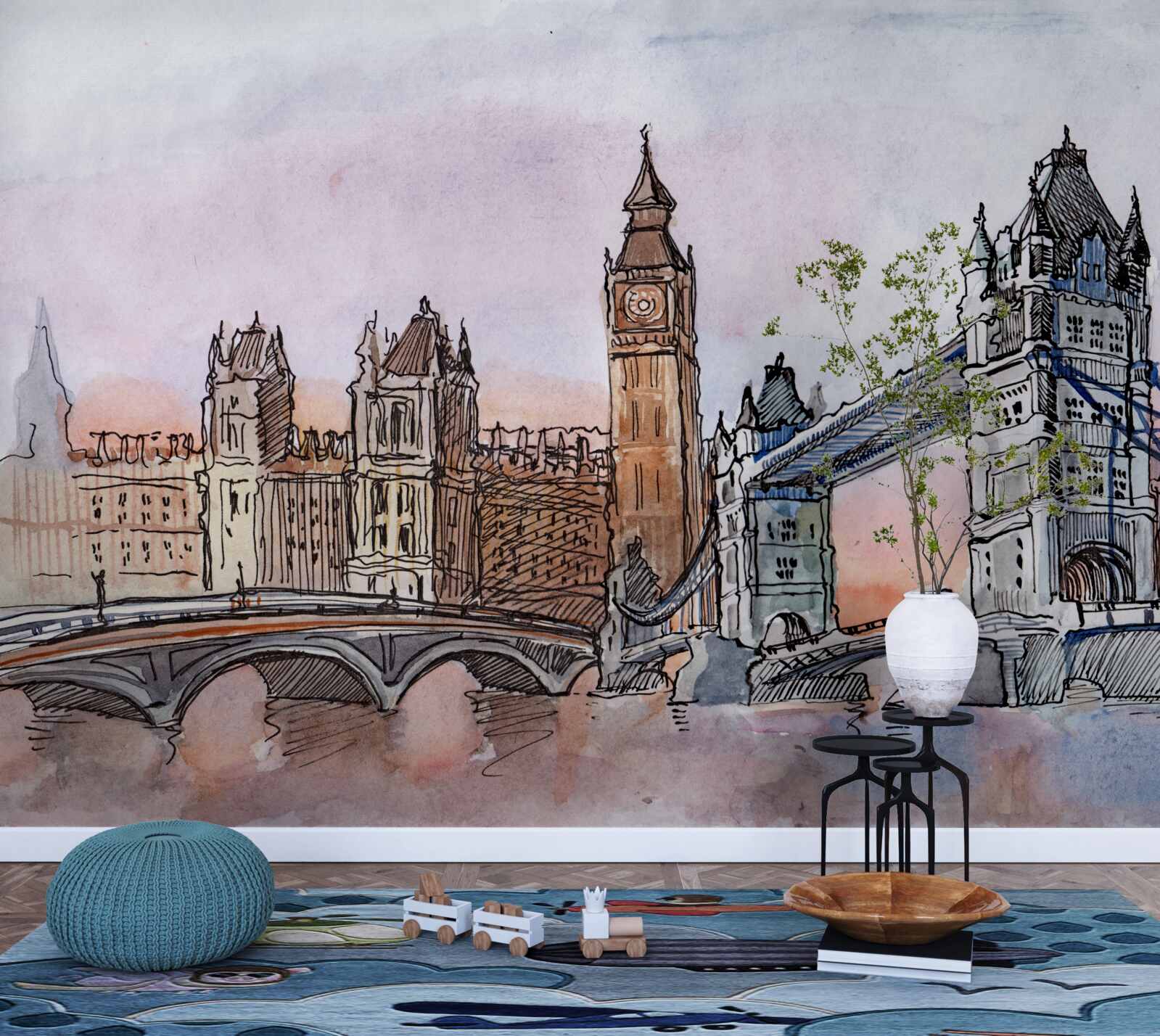 Fotobehang iconische monumenten van groot-brittannië