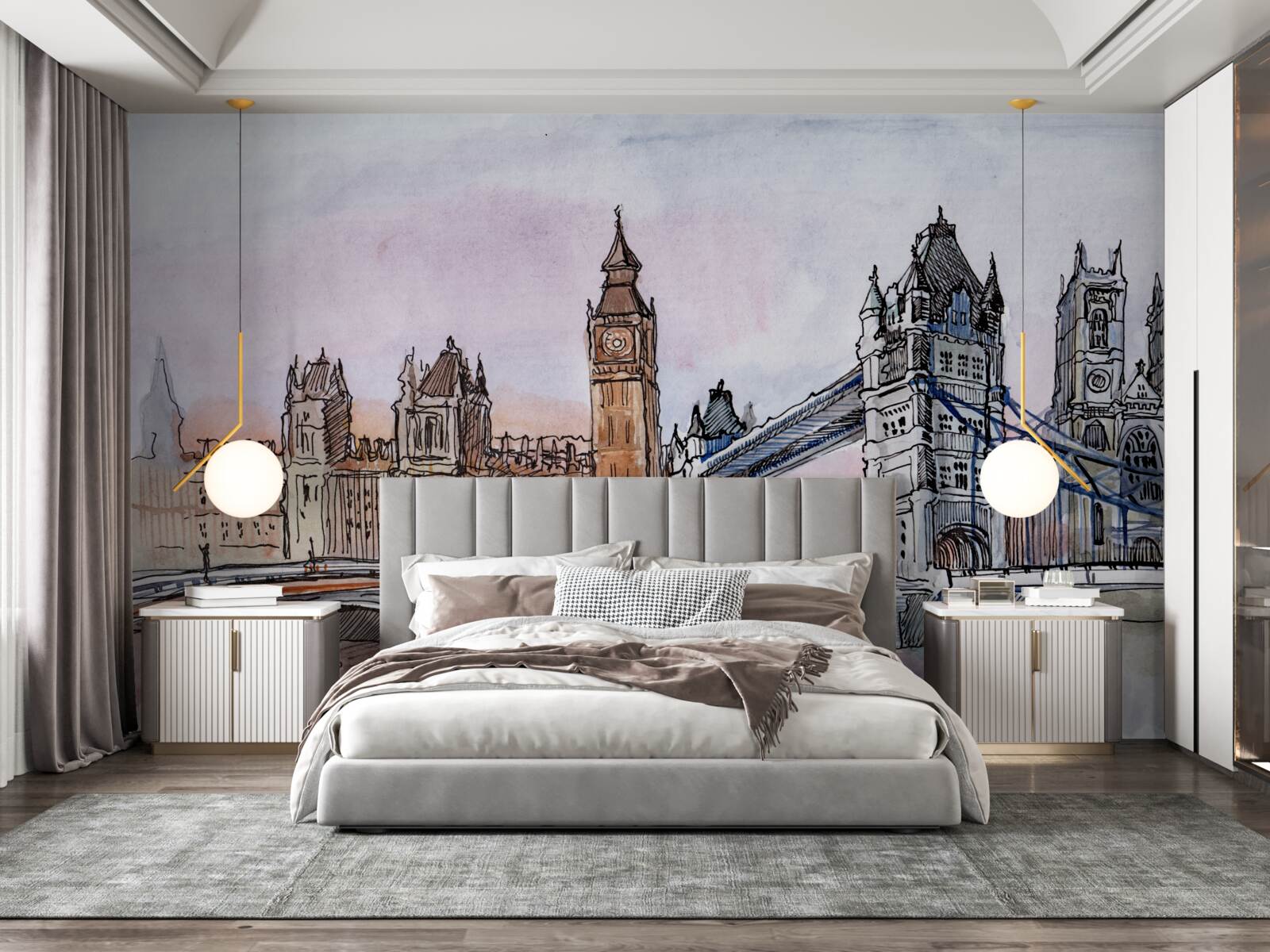 Fotobehang iconische monumenten van groot-brittannië