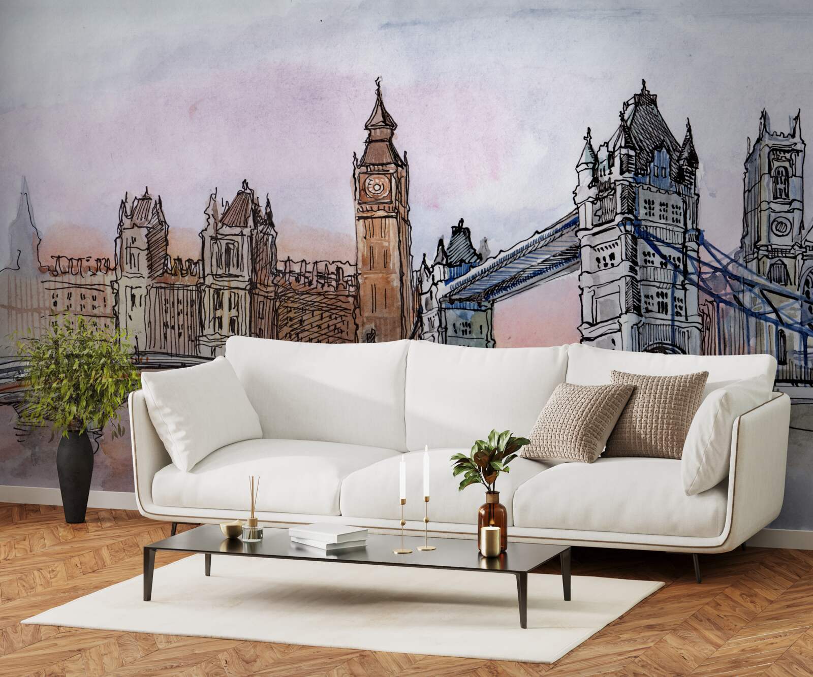 Fotobehang iconische monumenten van groot-brittannië