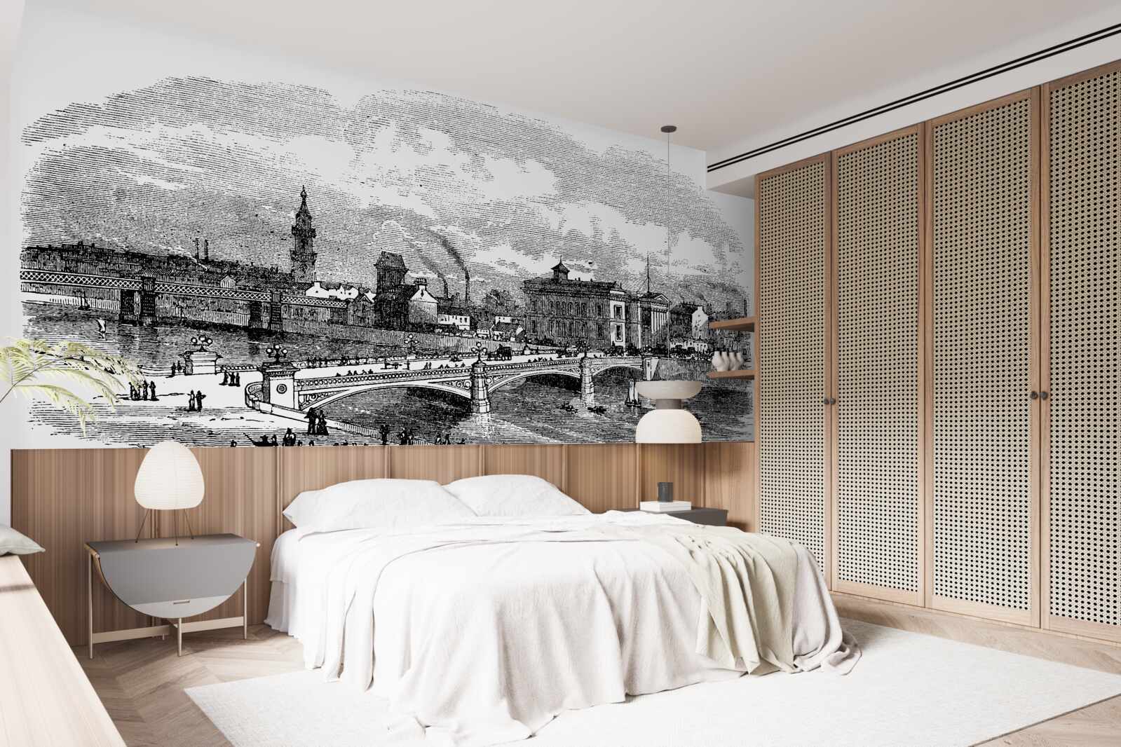 Fotobehang retro albert brug w glasgow