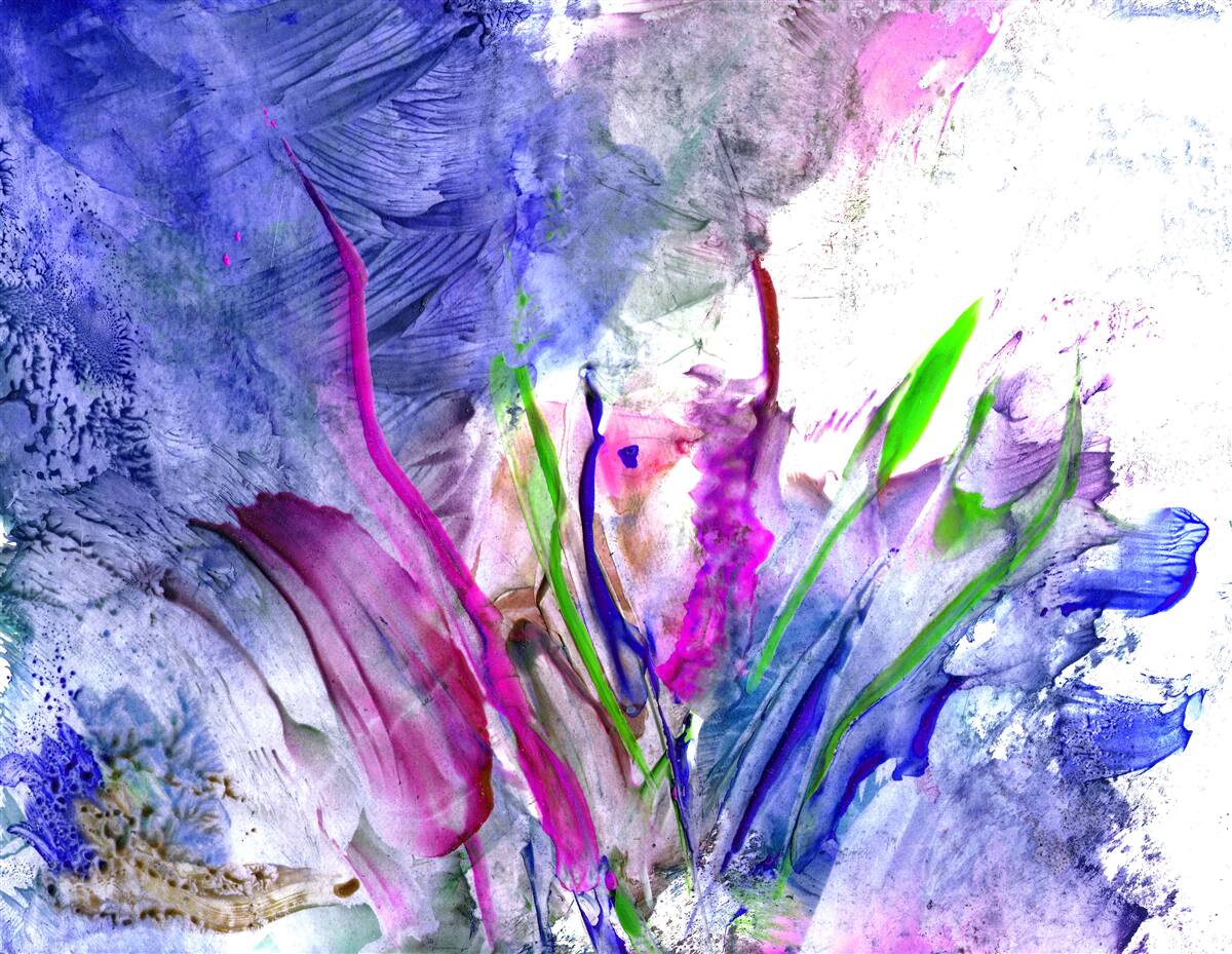 Fotobehang abstractie in heldere kleurschakeringen