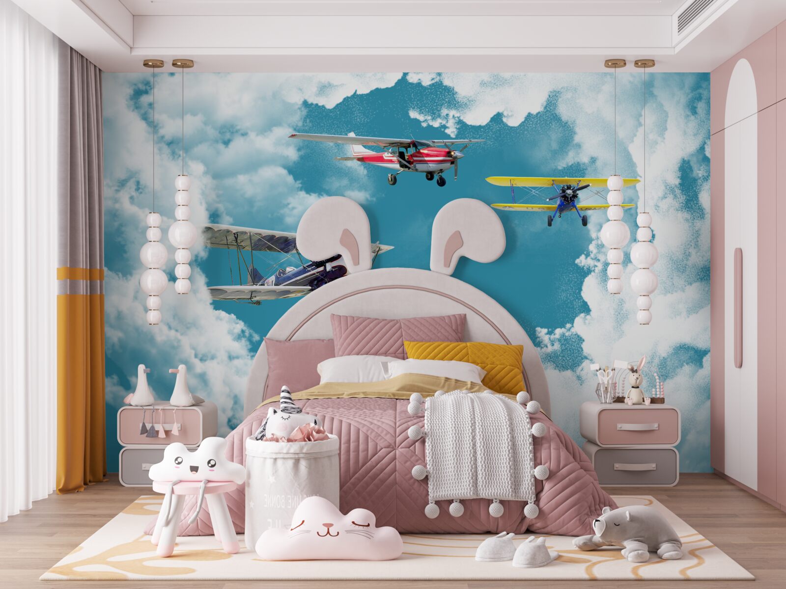 Fotobehang de vliegtuigen zijn in de lucht