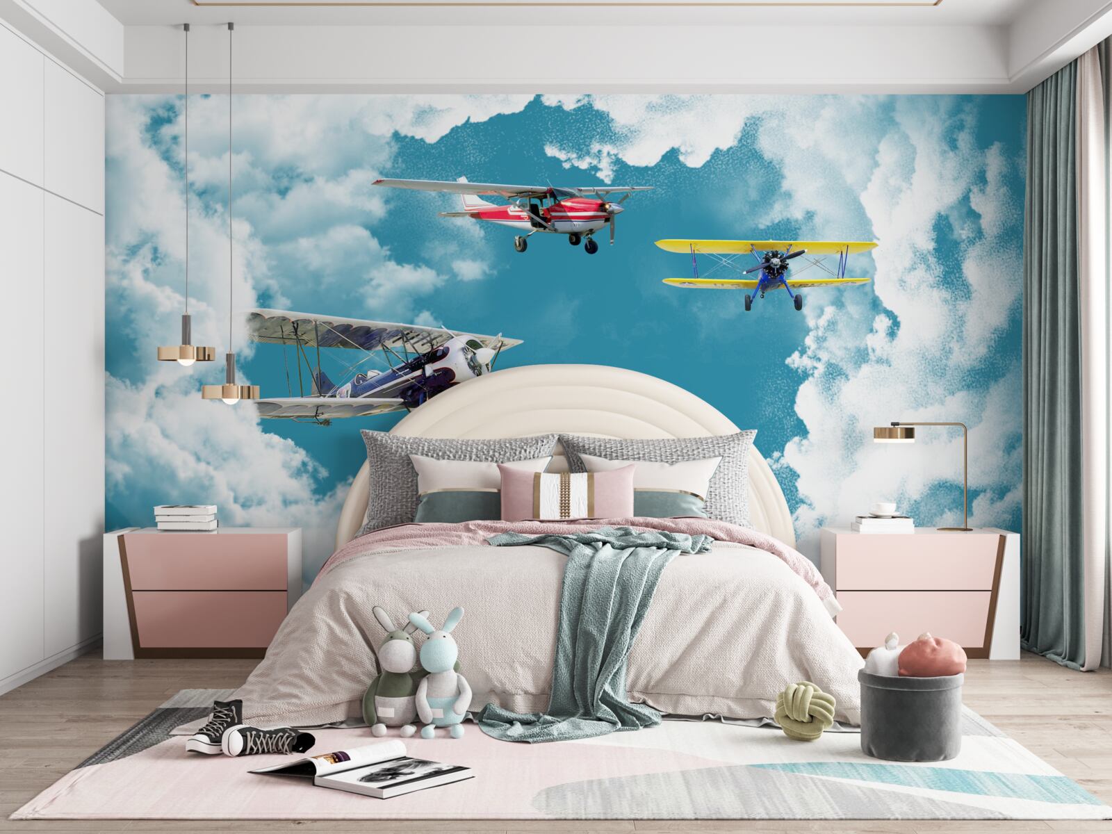 Fotobehang de vliegtuigen zijn in de lucht