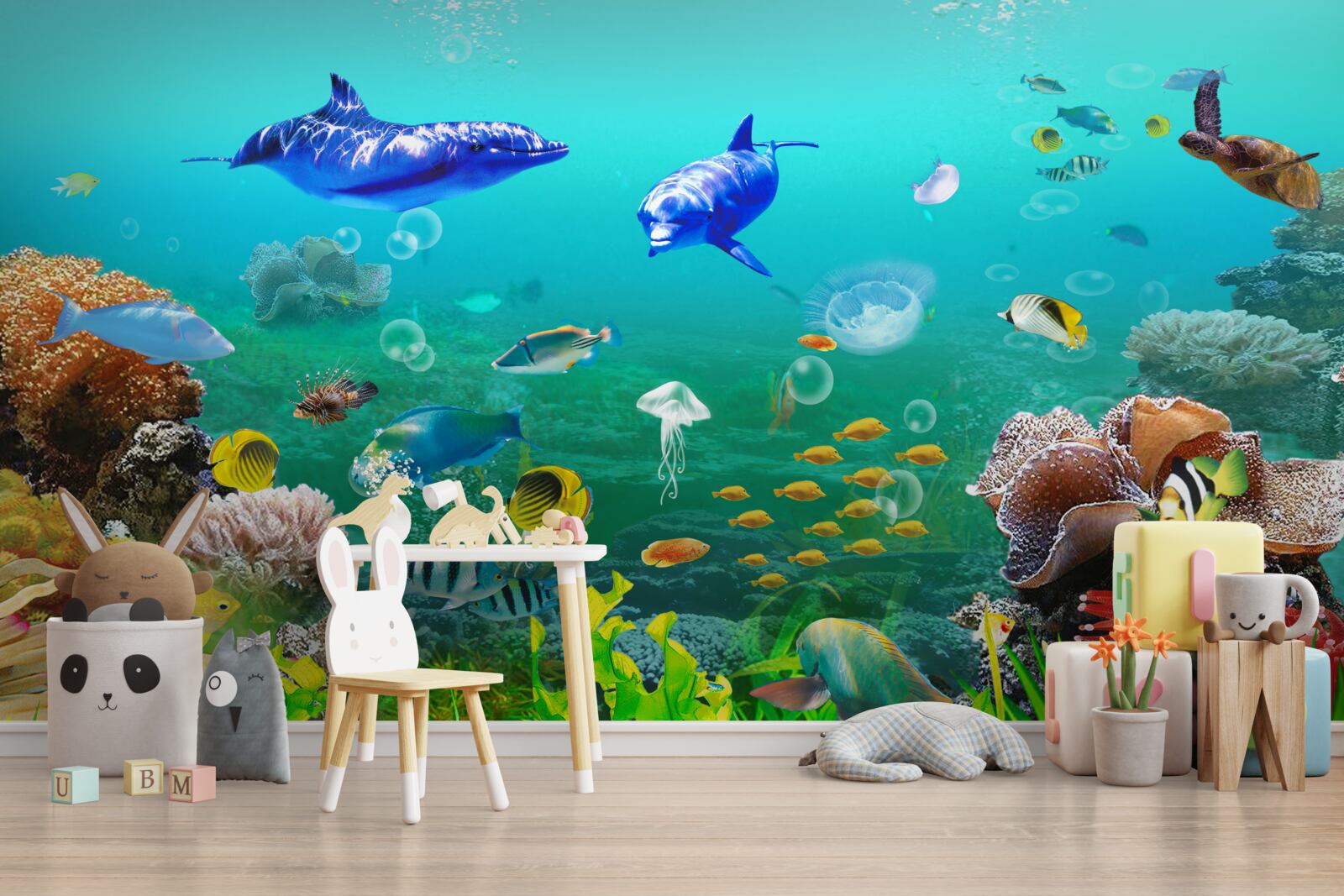 Fotobehang de diversiteit van het onderwaterrijk